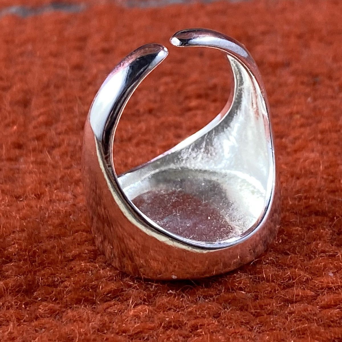 Japanese Brand × Kapital × Vintage Vtg Y2K Sterling Silver Chunky Swirl Signet Candy Ring Cyber Size ONE SIZE - 5 Thumbnail