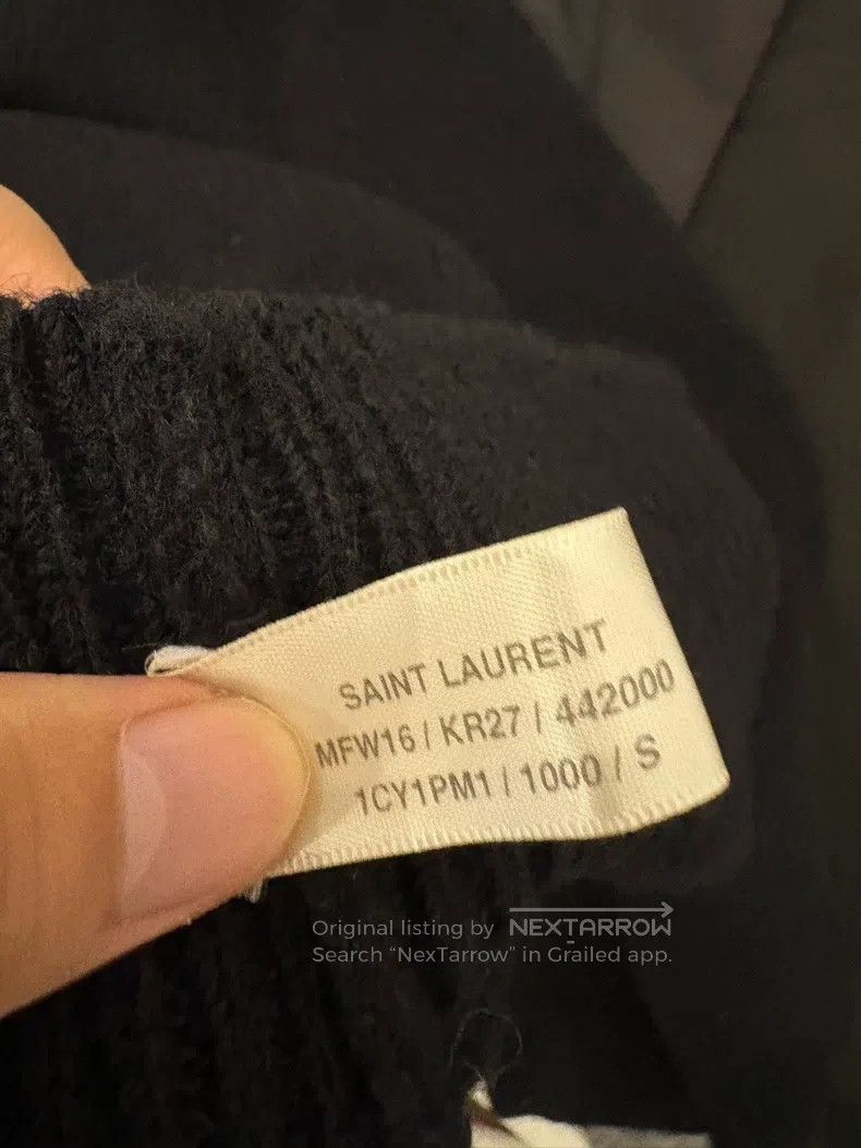 Saint Laurent Paris Saint Laurent Paris Black High-Neck Wool Sweater Size US S / EU 44-46 / 1 - 4 Thumbnail