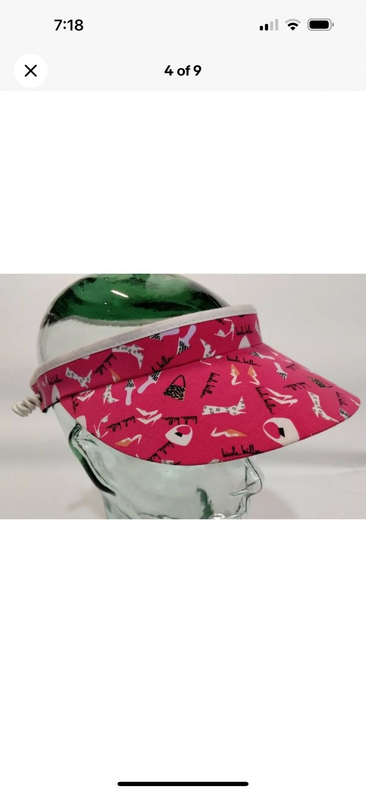 Nicole Miller Nicole Miller Tennis Coil Visor Size ONE SIZE - 4 Thumbnail