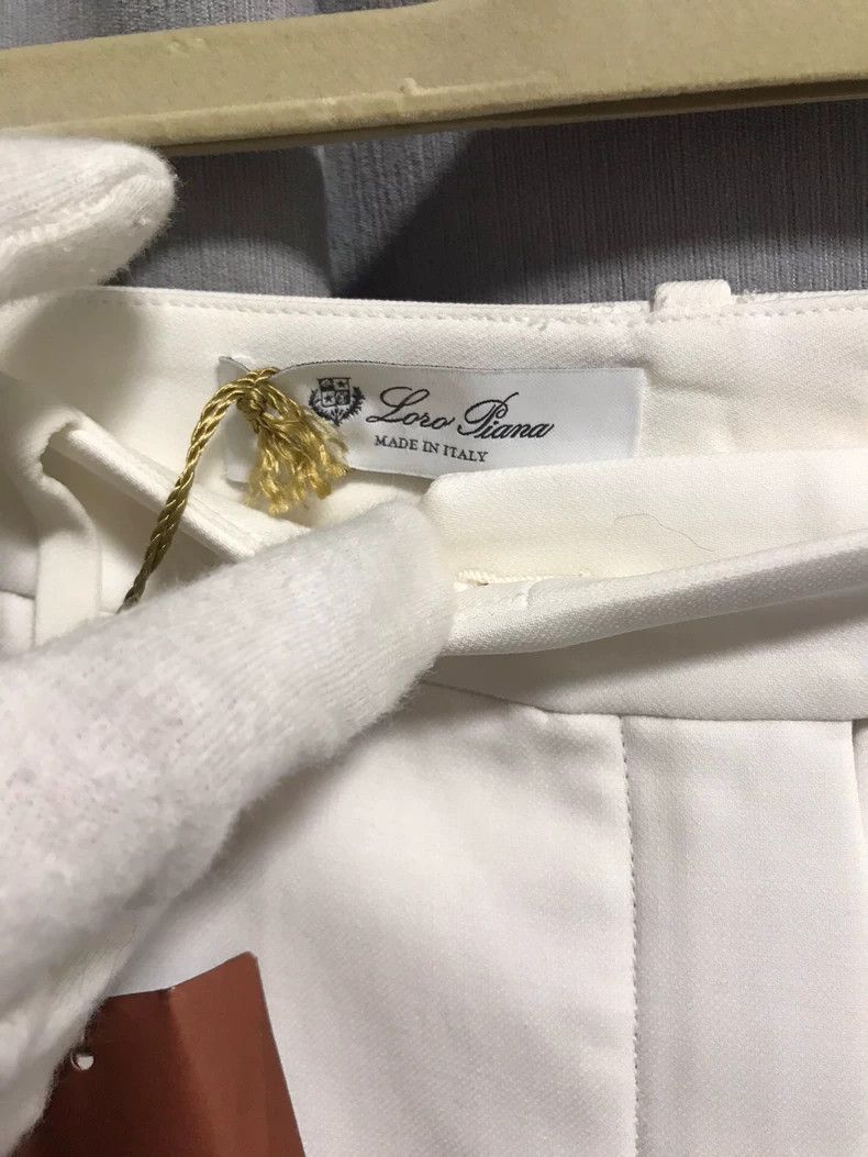 Loro Piana Loro piana Medium-high waist straight cotton woven trousers Size 30" / US 8 / IT 44 - 4 Thumbnail