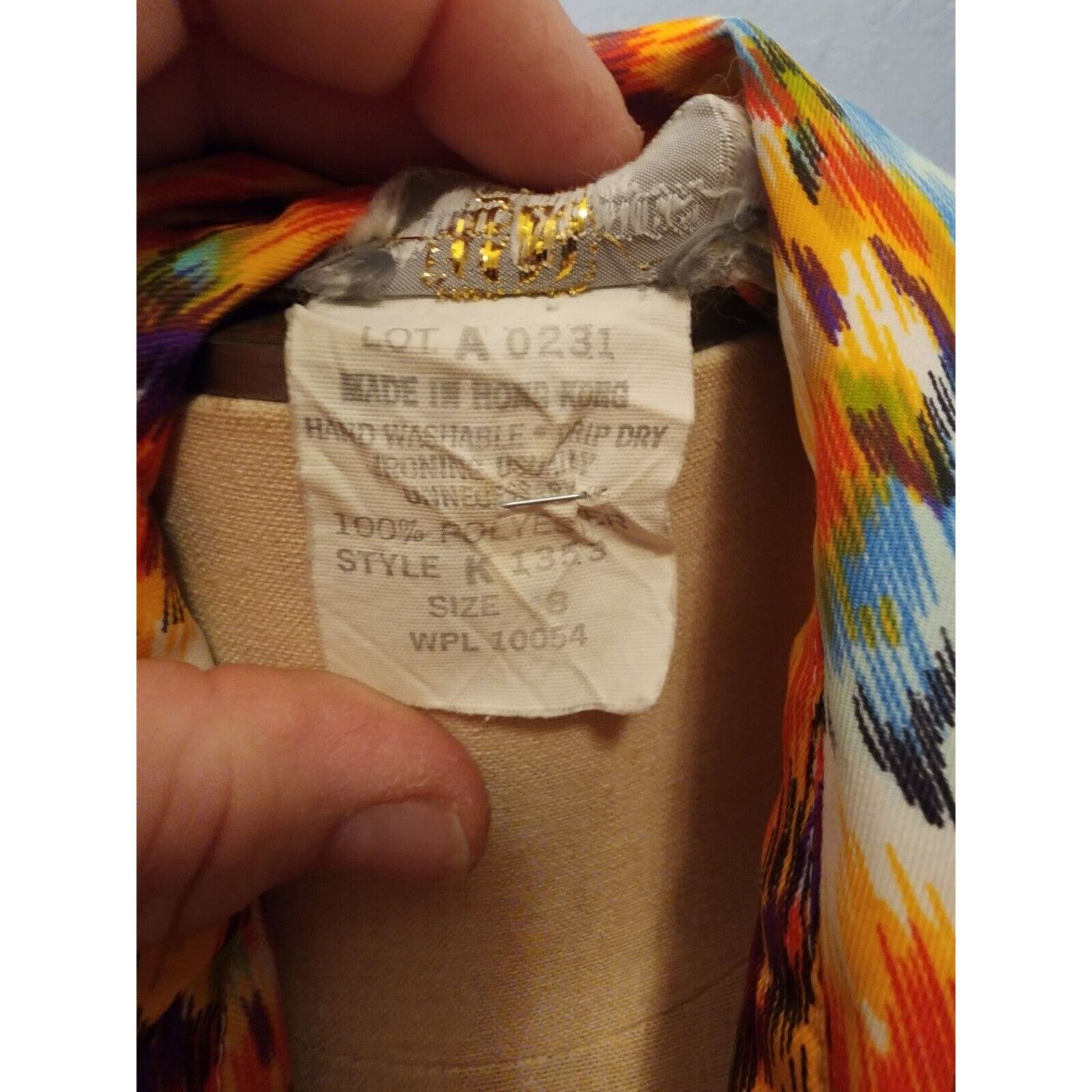 Other Vtg 70s Blouse King James California Novelty Rare Sz 18 Size L / US 10 / IT 46 - 7 Thumbnail