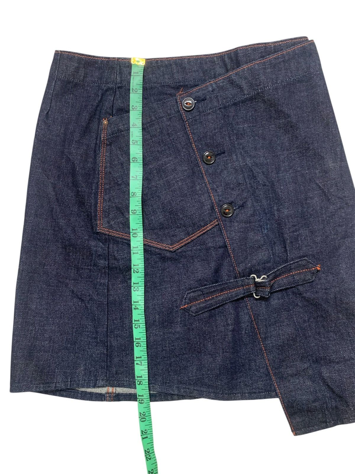 Japanese Brand × KATO Kato denim mini skirt Size 29" - 4 Thumbnail