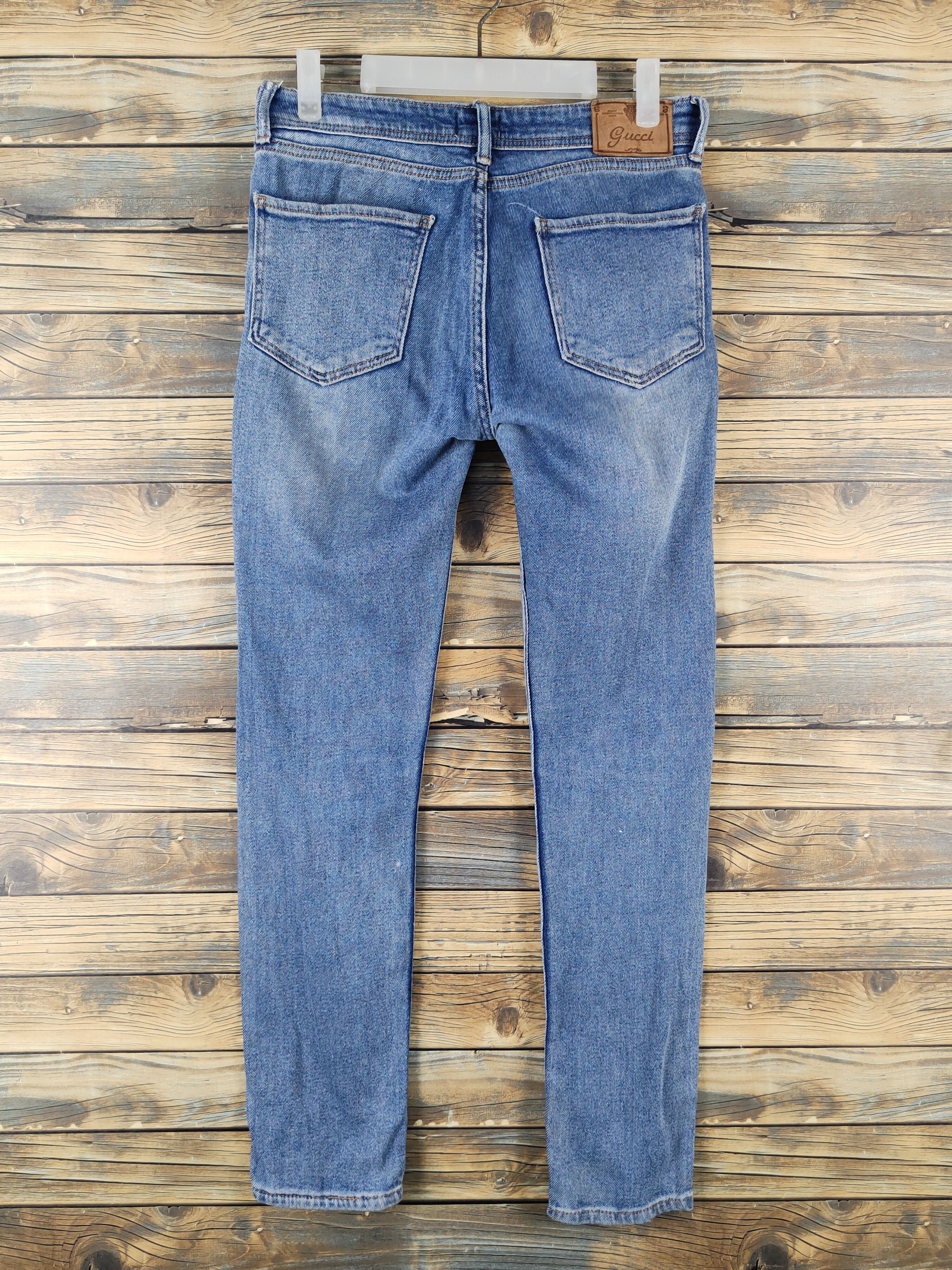 Vintage vintage Blue Distressed Ripped Jeans #W2067 Size 28" / US 6 / IT 42 - 8 Thumbnail