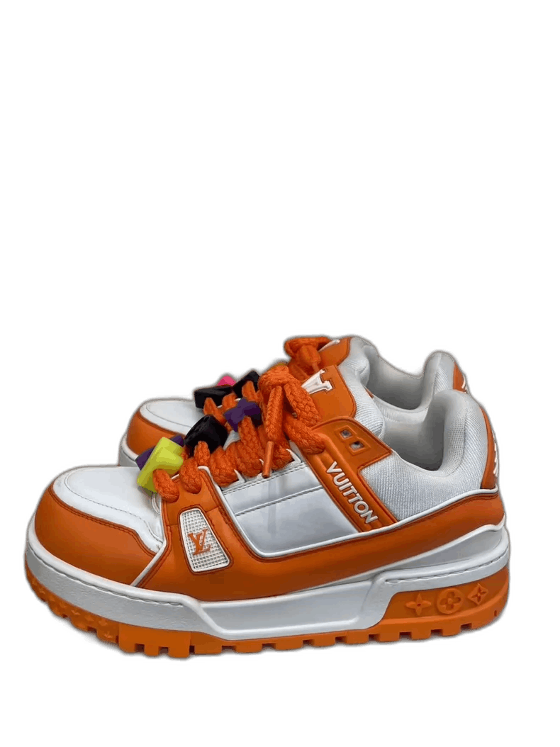 Louis Vuitton Louis Vuitton Orange and White Trainer Sneakers-yf Size US 7.5 / EU 40-41 - 1 Thumbnail