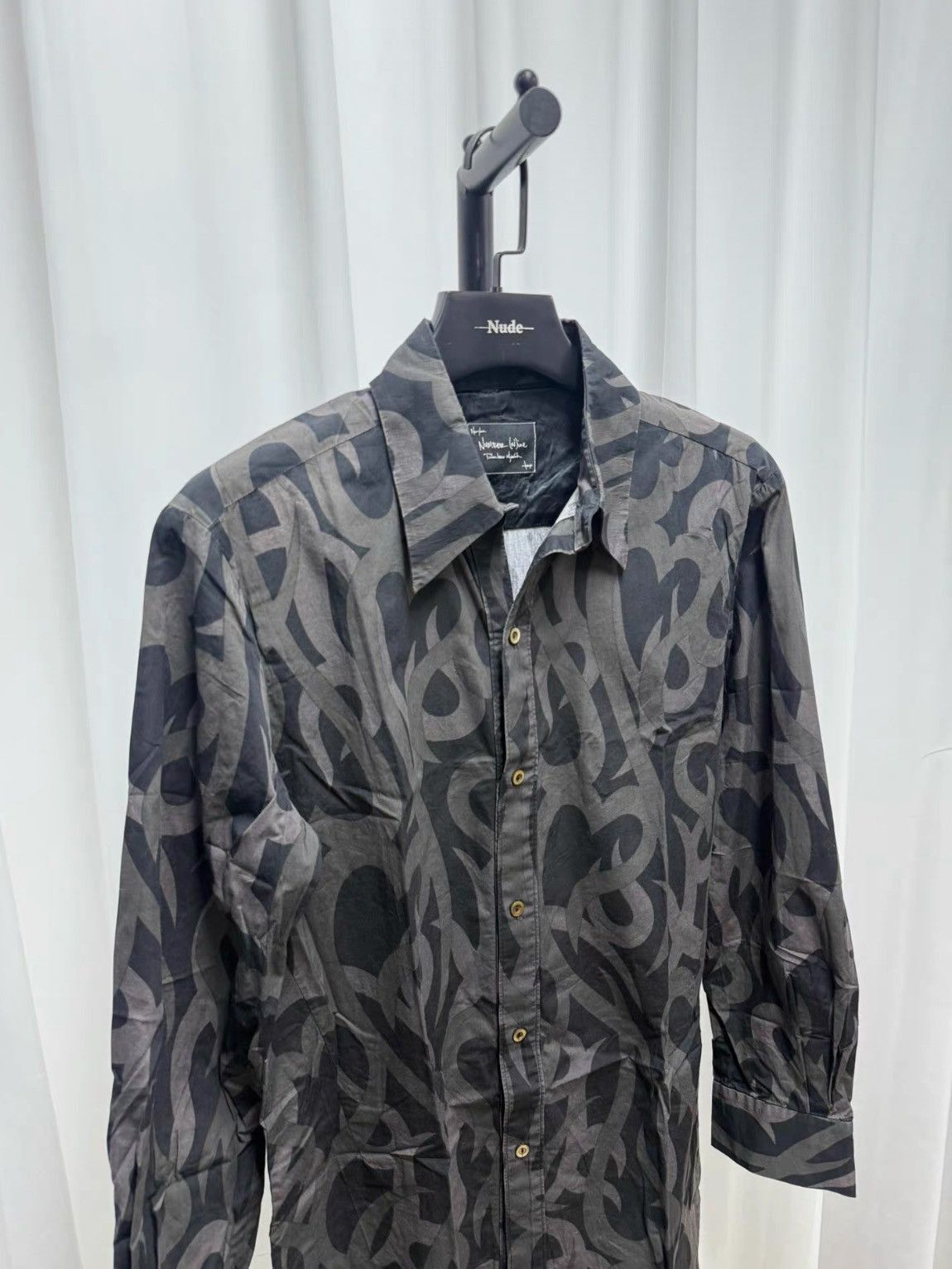 Number (N)ine Sz 4 Number Nine 04SS Thorn Pattern Shirt Size US XL / EU 56 / 4 - 4 Thumbnail