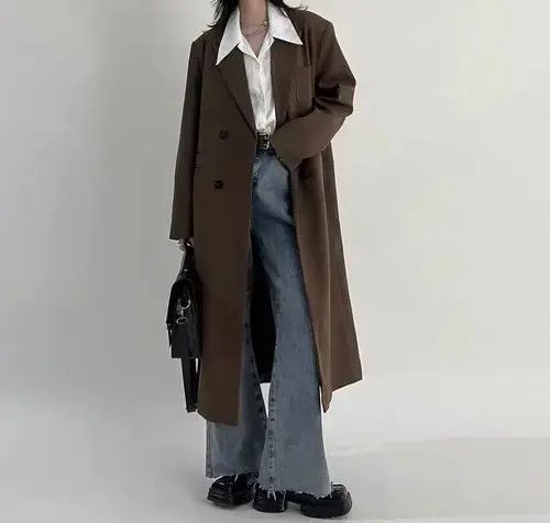 Japanese Brand × Vintage Retro brown British style mid-length suit and windbreaker Size S / US 4 / IT 40 - 4 Thumbnail