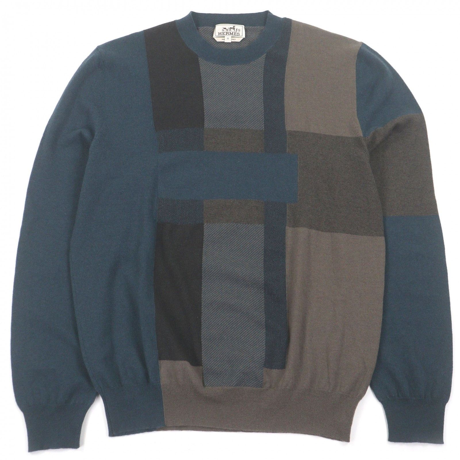 Hermes Hermes Hermès H logo Cashmere Knit M Textile Tops DUTY FREE for USA Size ONE SIZE - 1 Thumbnail