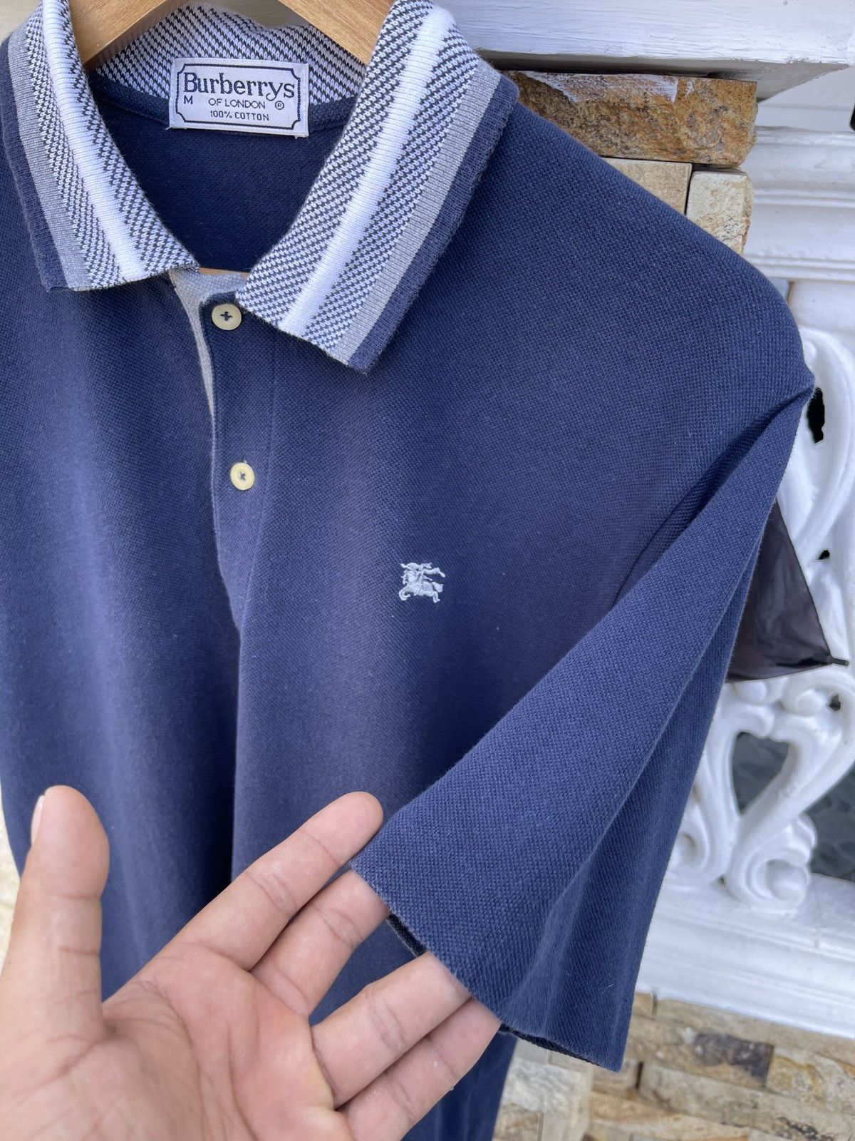 Burberry × Vintage Last Drop🔥Rare🔥Vintage BURBERRYS Polo Shirt Size US M / EU 48-50 / 2 - 10 Thumbnail