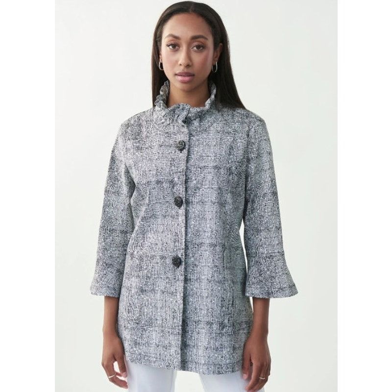 Joseph Ribkoff Joseph Ribkoff Black/White Button Front Blazer w/Pockets 6 Size M / US 6-8 / IT 42-44 - 2 Thumbnail