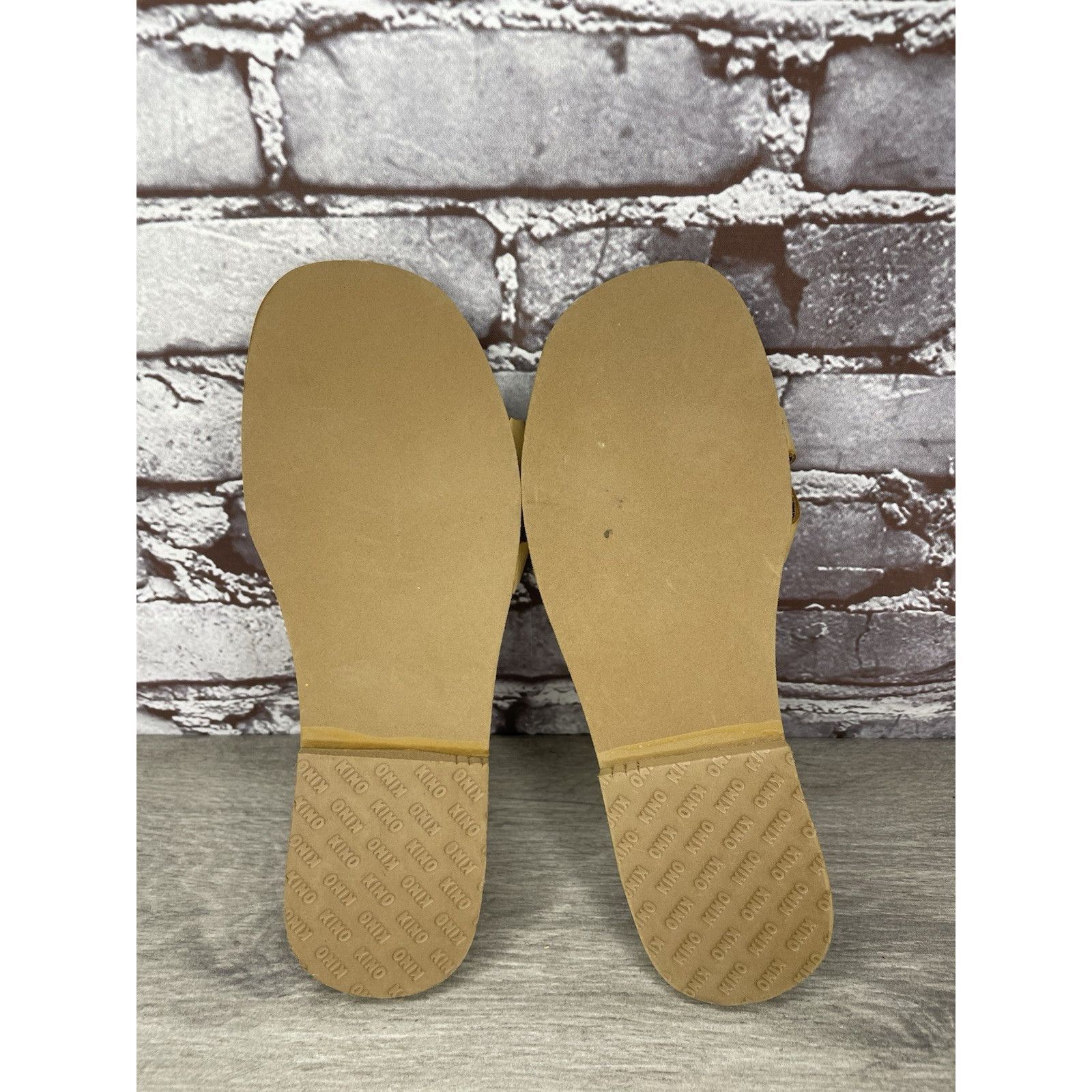 Other KINO Tan Yellow Slides Buckle Strap Cushion Comfort Sandals Size US 8 / IT 38 - 21 Thumbnail