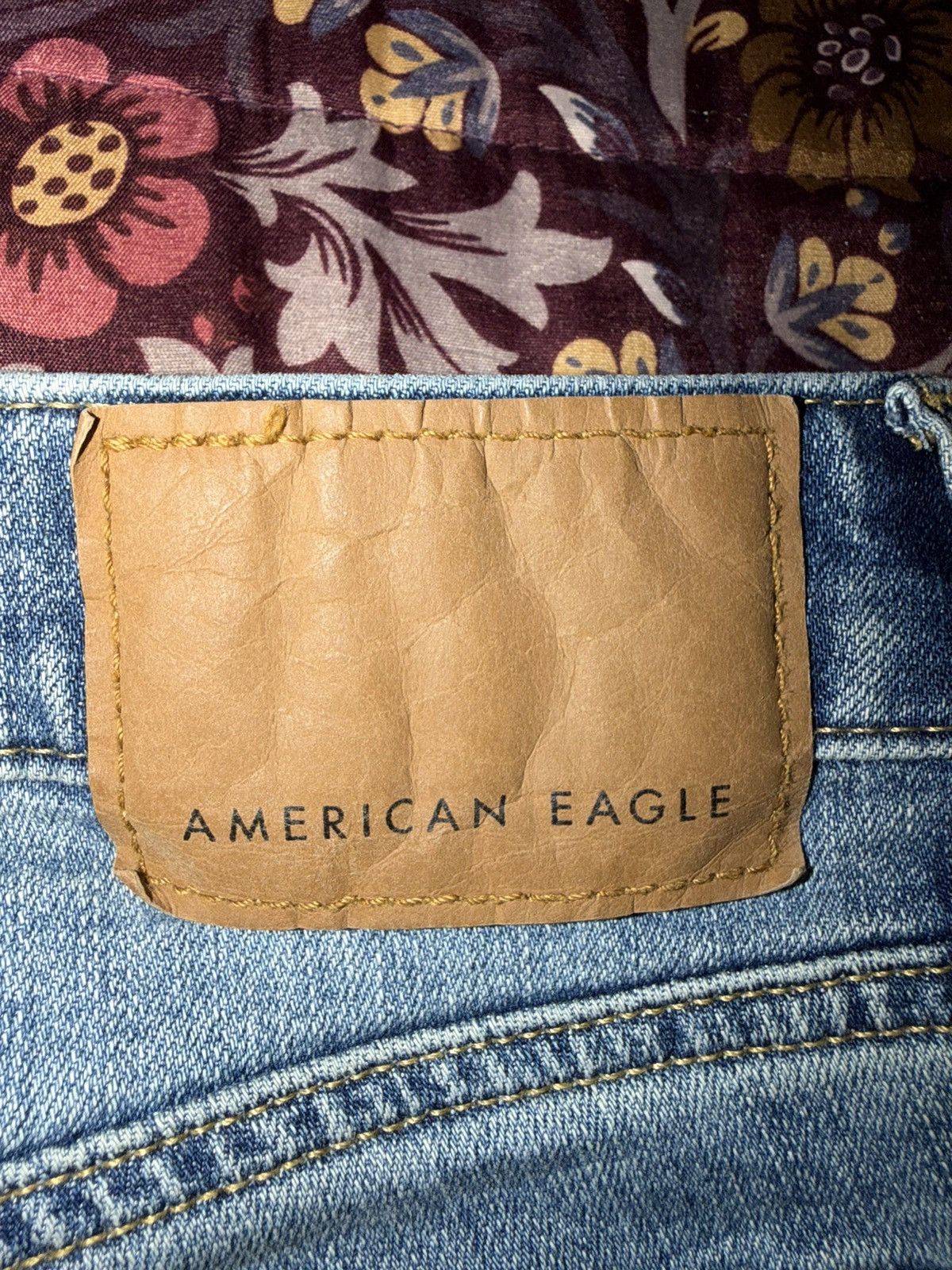 American Eagle Outfitters Airflex Distressed Skinny Jean Size US 33 - 7 Thumbnail
