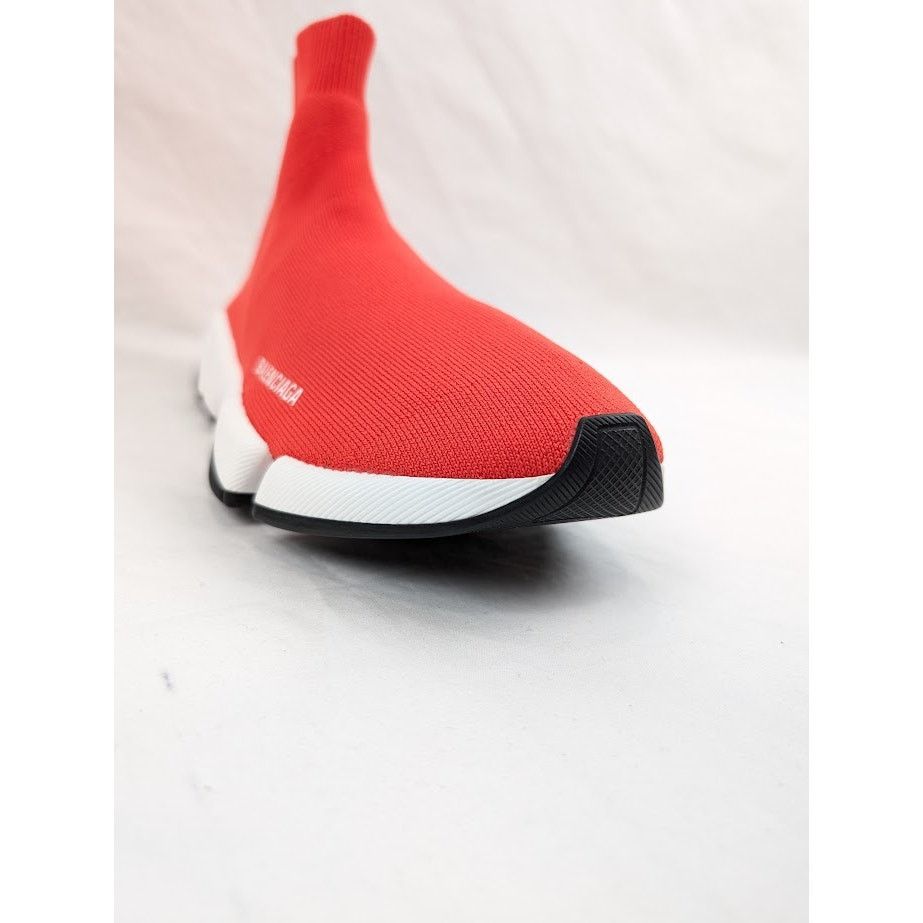 Balenciaga o1rshd1 New Recycled Speed 2.0 Low-Top Sneakers in Red/White Size US 8 / EU 41 - 8 Thumbnail