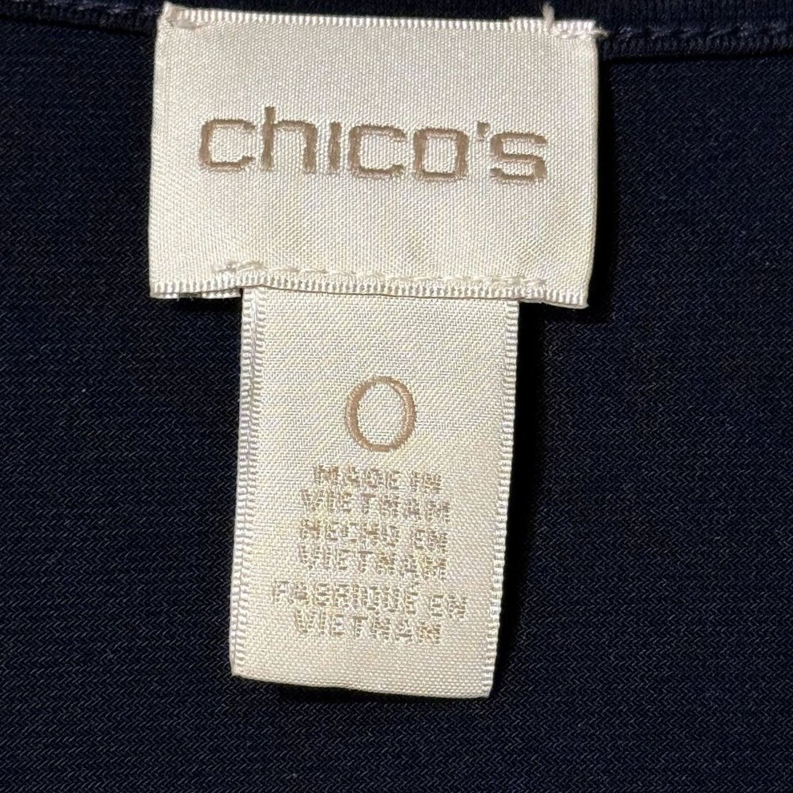 Chicos Chico's Blue 3/4 Sleeve Open Front Cardigan Size Small Size S / US 4 / IT 40 - 6 Thumbnail
