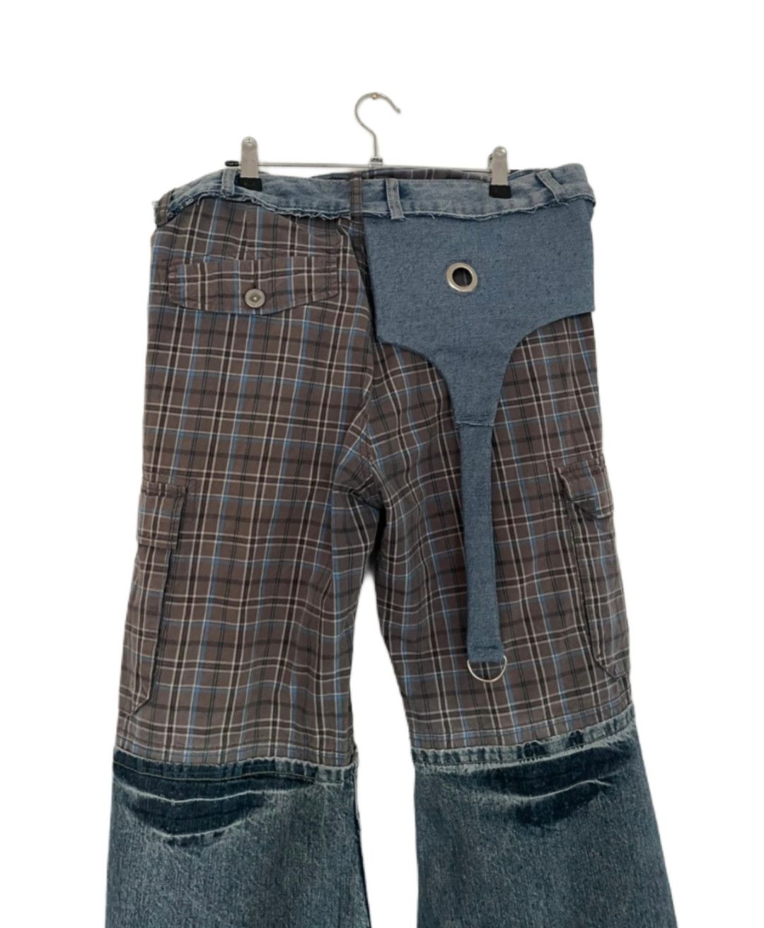 Handmade RARE! Unique Selfmade Pants Flare Upcycled y2k archive opium Size US 28 / EU 44 - 3 Thumbnail