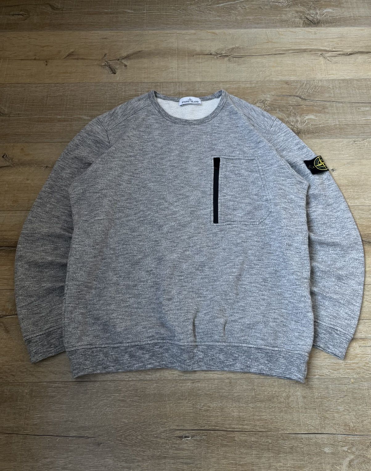 Stone Island STONE ISLAND CHEST POCKET MELANGE SWEATSHIRT Size US XL / EU 56 / 4 - 1 Thumbnail