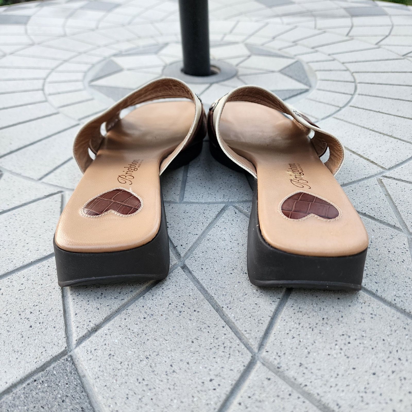 Brighton Brighton Billie Open Toe Slide Leather Sandals 7.5 Size US 7.5 / IT 37.5 - 5 Thumbnail