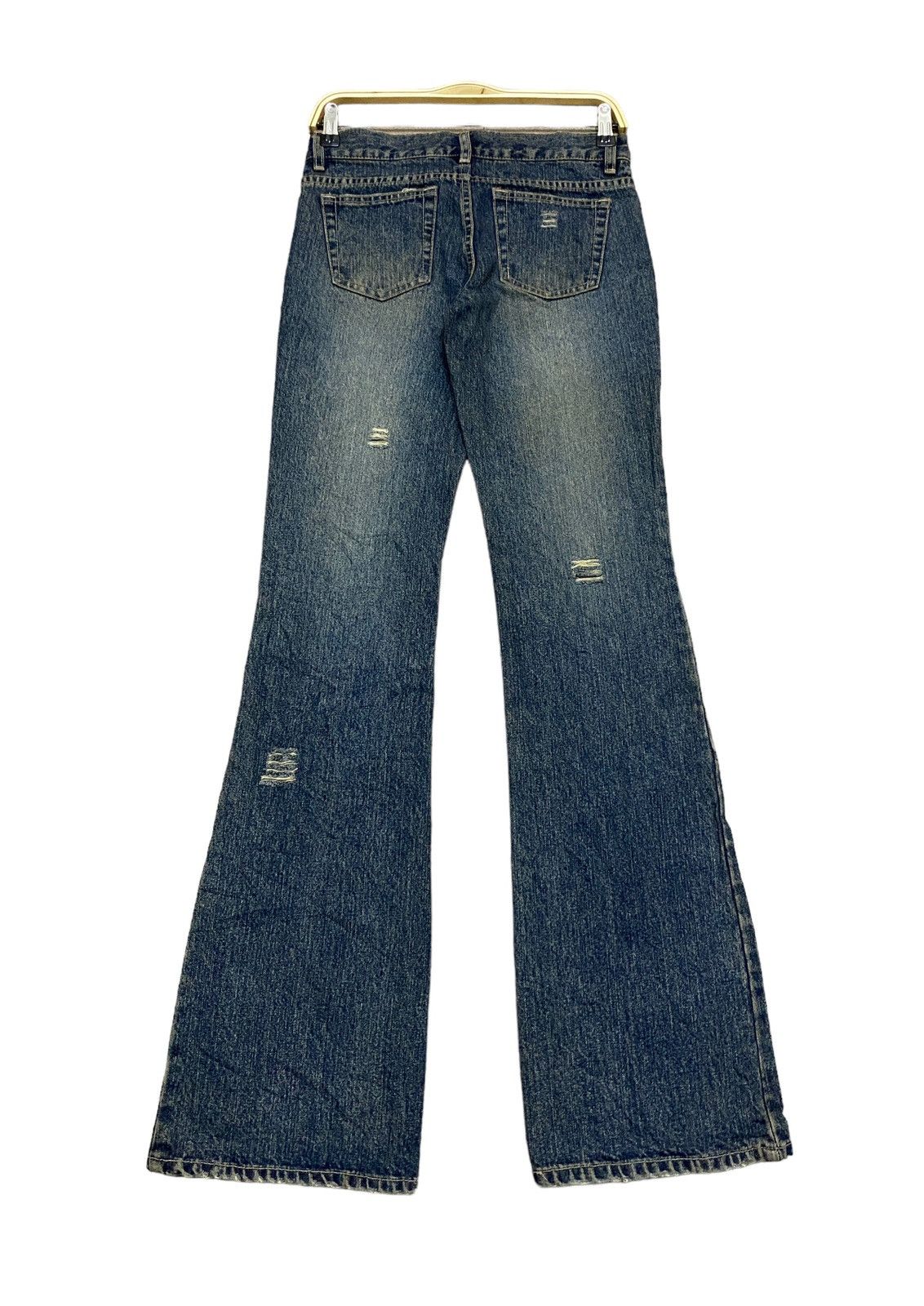 Japanese Brand × Vintage Vintage Japanese Brand Rosso Bianco Flared Jeans 2000s Size US 30 / EU 46 - 2 Thumbnail