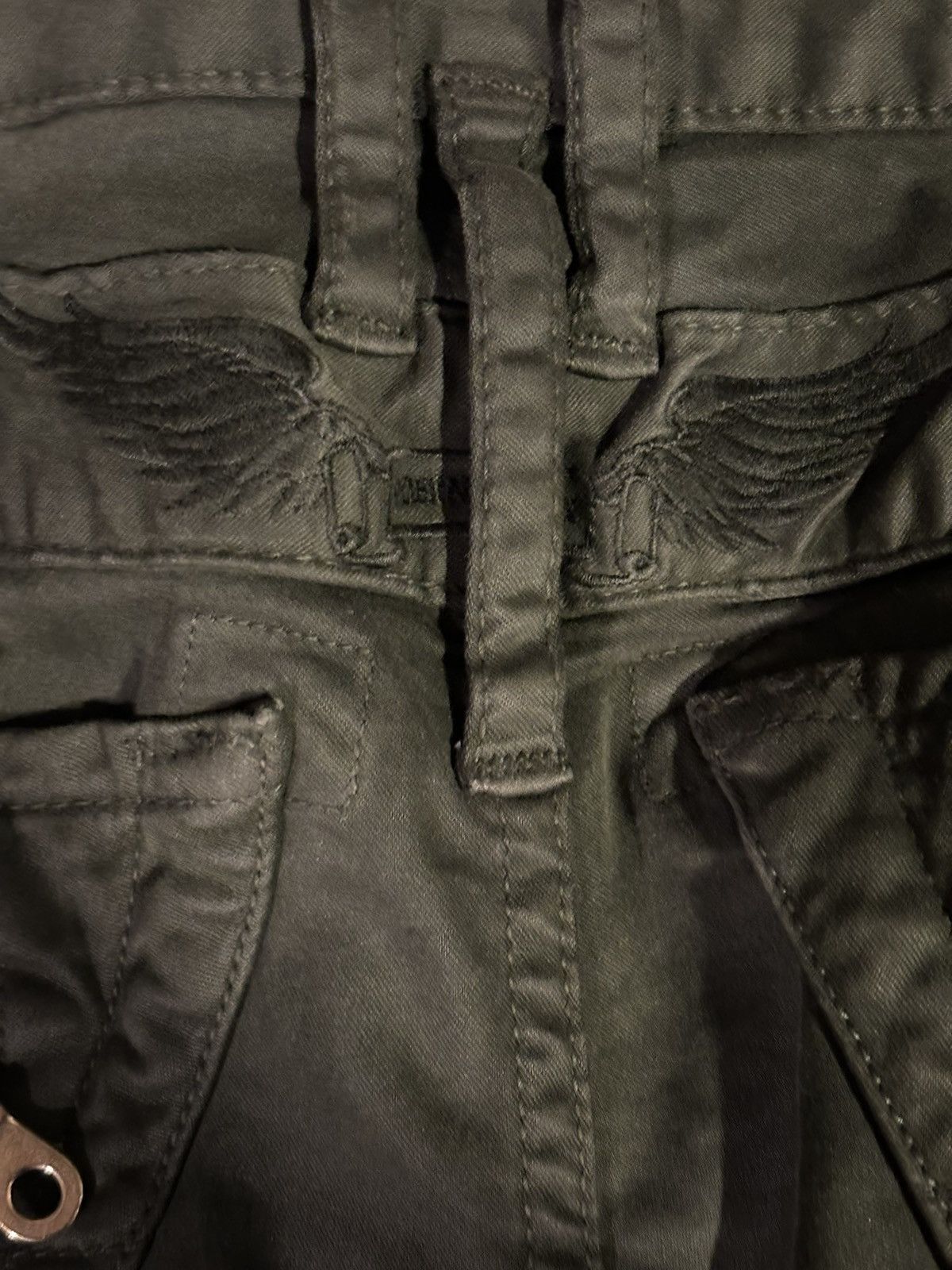 Robins Jeans Robin jeans olive biker pants with zippers 30 x 32 Size US 30 / EU 46 - 6 Thumbnail