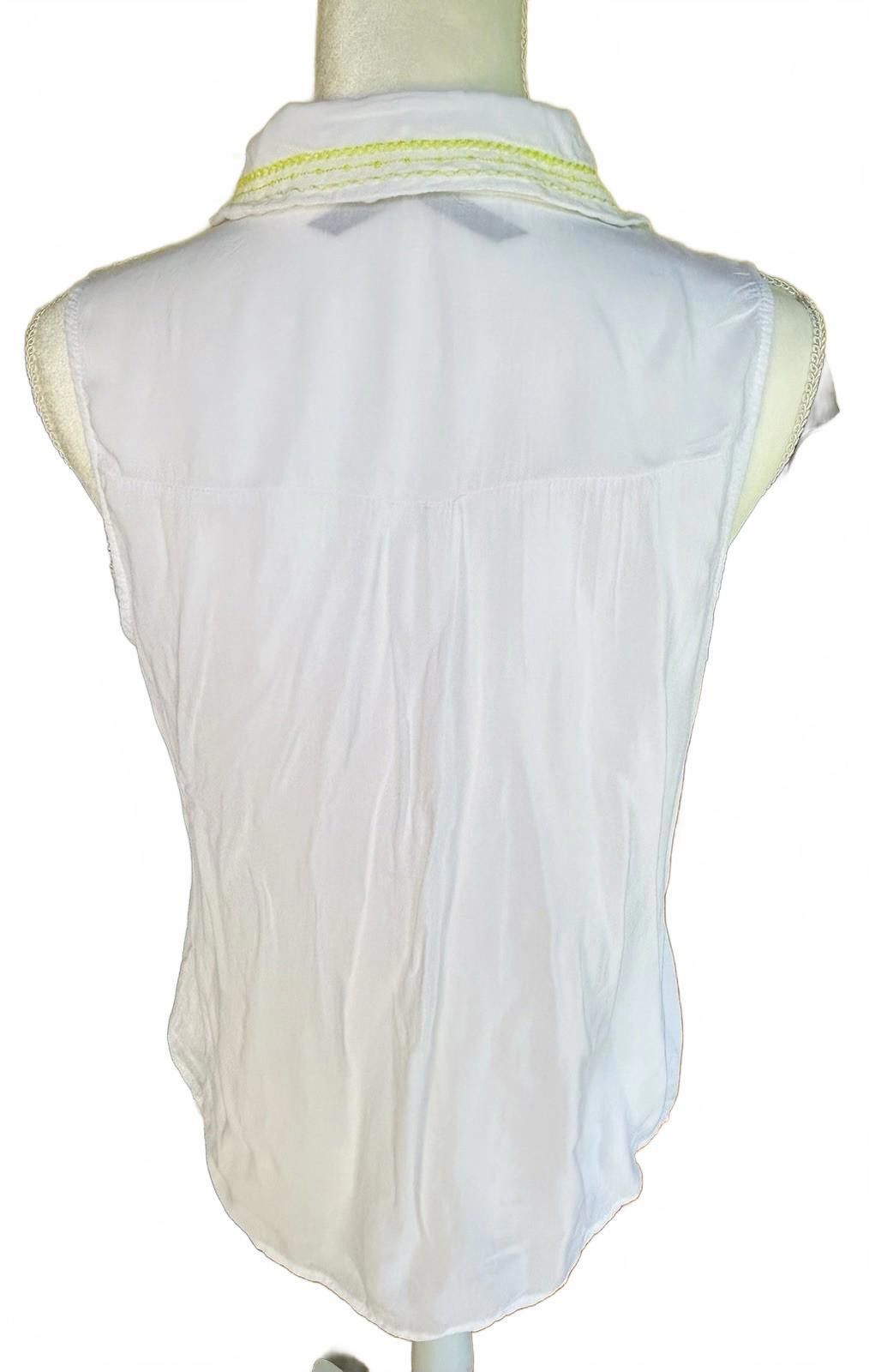 Other Ali & Kris Sleeveless Top Embroidered 100% Rayon Coquette Size L / US 10 / IT 46 - 5 Thumbnail