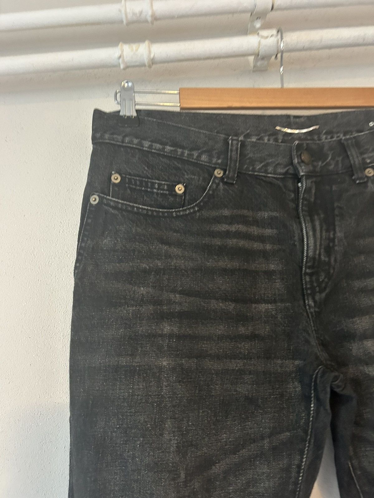 Saint Laurent Paris Black D02 M/SK-LW Jeans Size US 32 / EU 48 - 2 Thumbnail