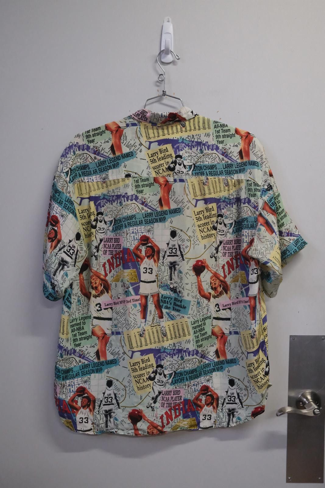 Other 90's Silk Club Larry Bird Newspaper AOP Button-Up Size US L / EU 52-54 / 3 - 2 Thumbnail