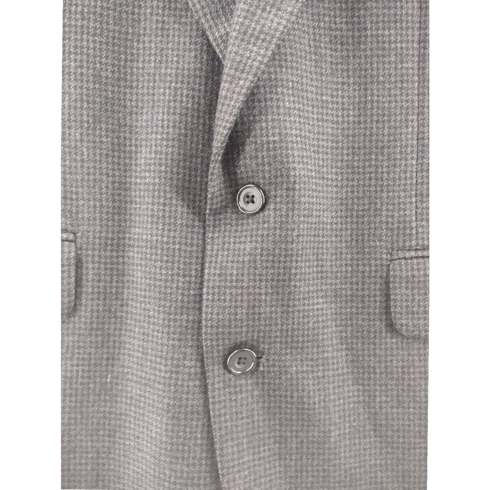 Oscar De La Renta Oscar De La Renta Mens Luxury Houndstooth Wool Blend Sports Coat 42L Size Tailored Blazer Size 42R - 3 Thumbnail