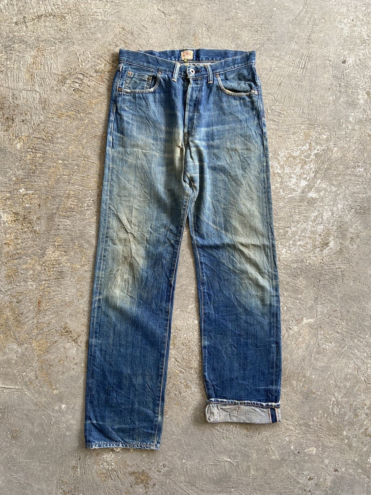 1990s Edwin 505S - Vintage Ripped Selvedge Denim Pants