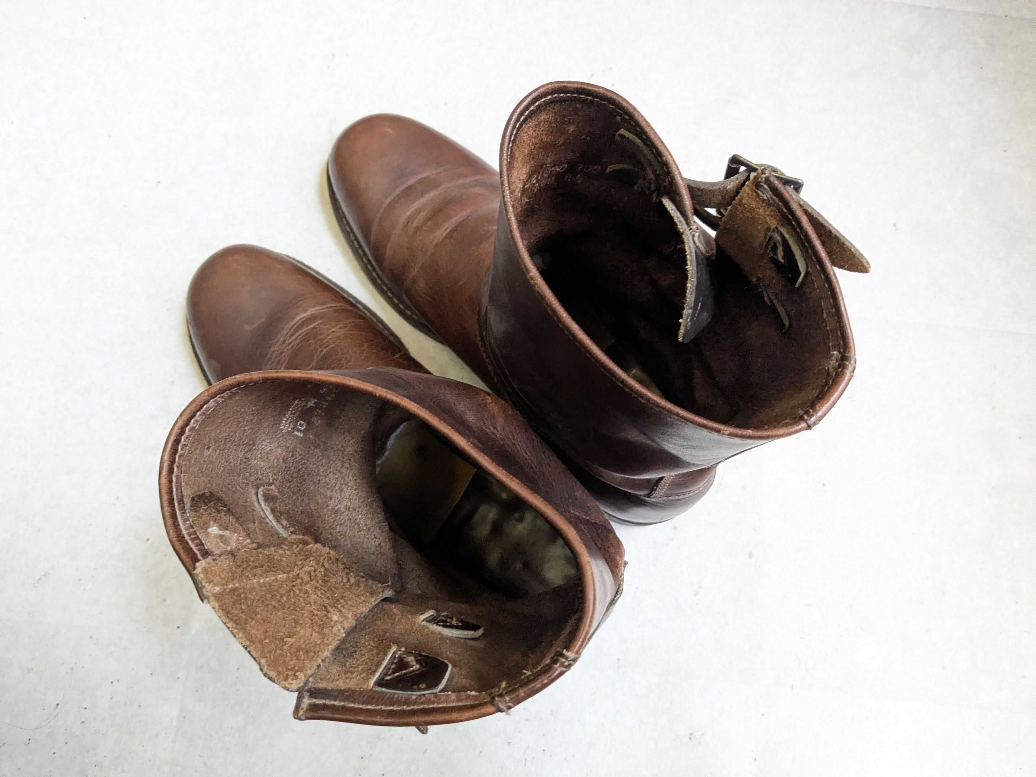 Frye Frye Engineer Boots Brown 10 M Leather Buckle Size US 10 / EU 43 - 13 Thumbnail