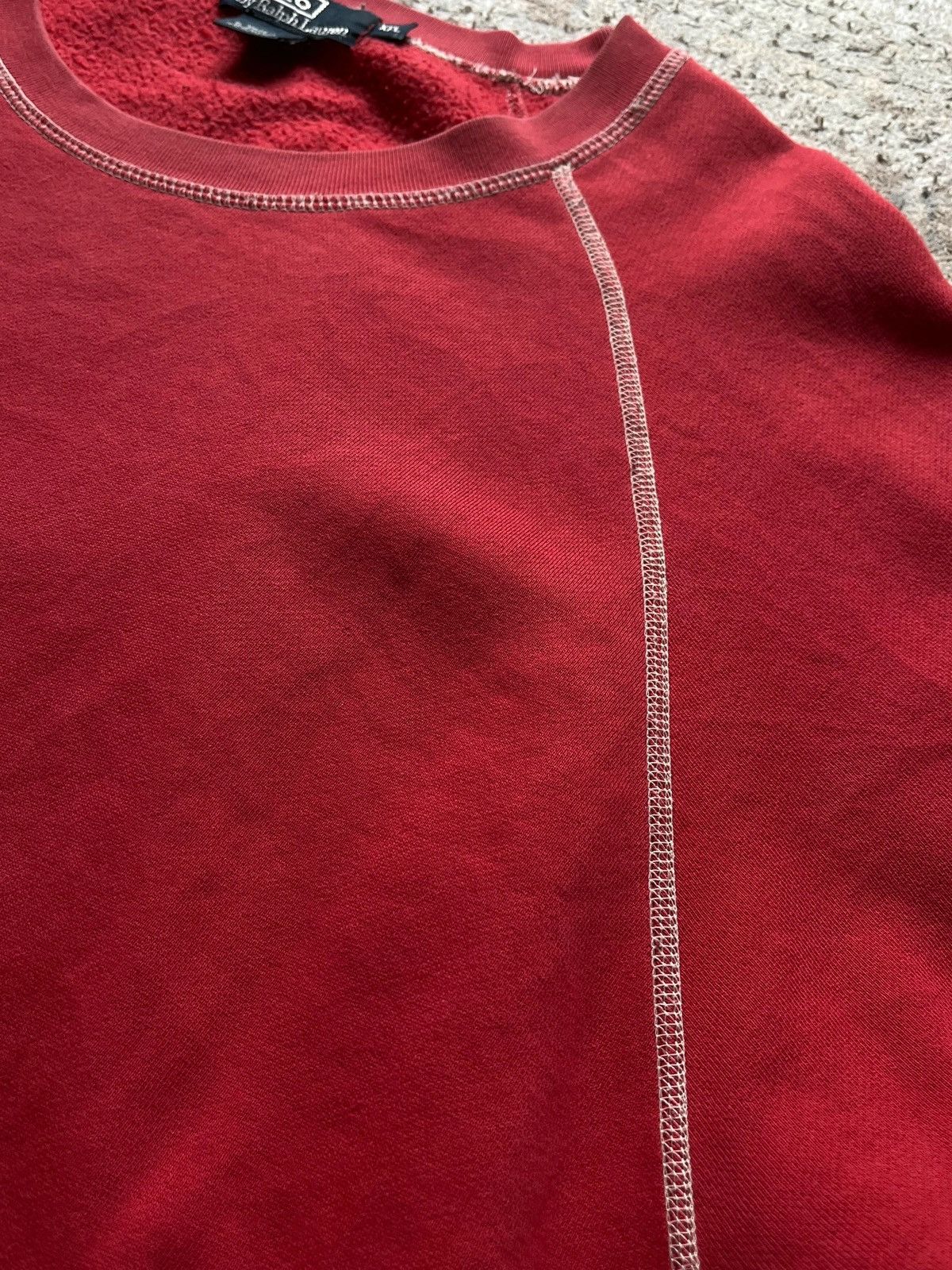 Polo Ralph Lauren OG Polo Ralph Lauren Vintage 90s Sz XXL Blank Red Size US XXL / EU 58 / 5 - 9 Thumbnail