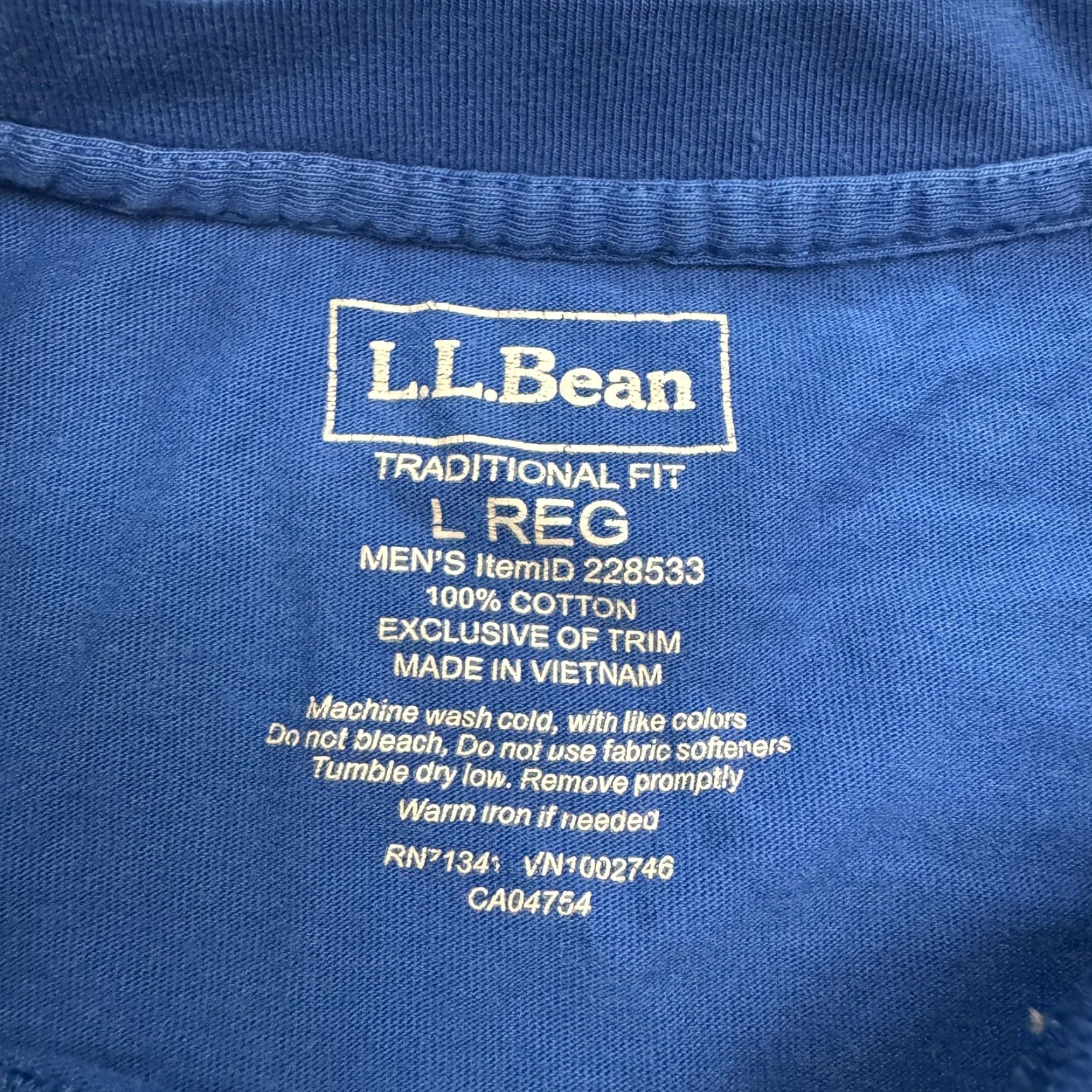Vintage L.L. Bean Traditional Fit Henley Long Sleeve Shirt Mens Large Blue Cotton Casual Size US L / EU 52-54 / 3 - 6 Thumbnail