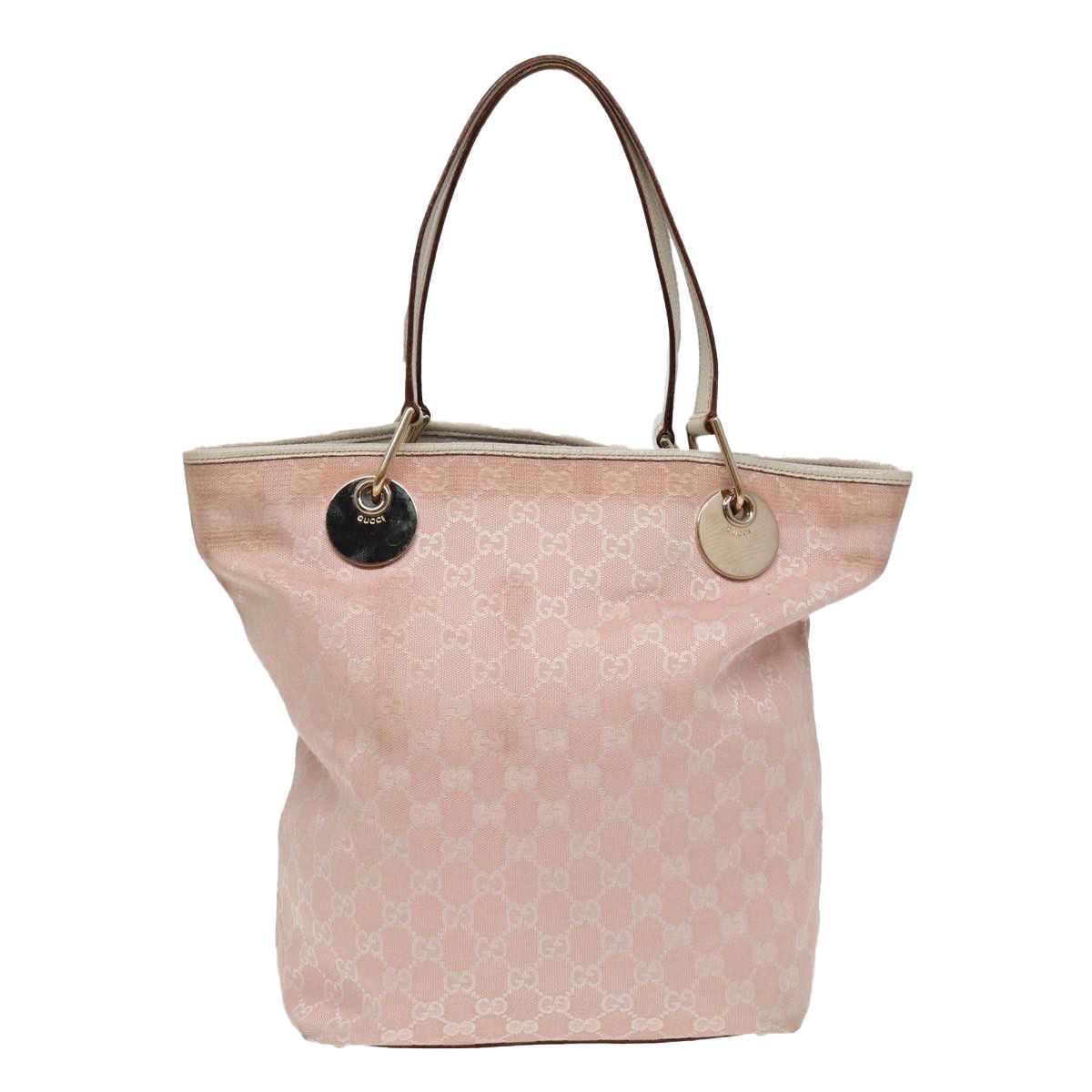 Gucci Gg Pattern Pink Canvas Tote Bag (Pre-Owned) Size ONE SIZE - 1 Thumbnail