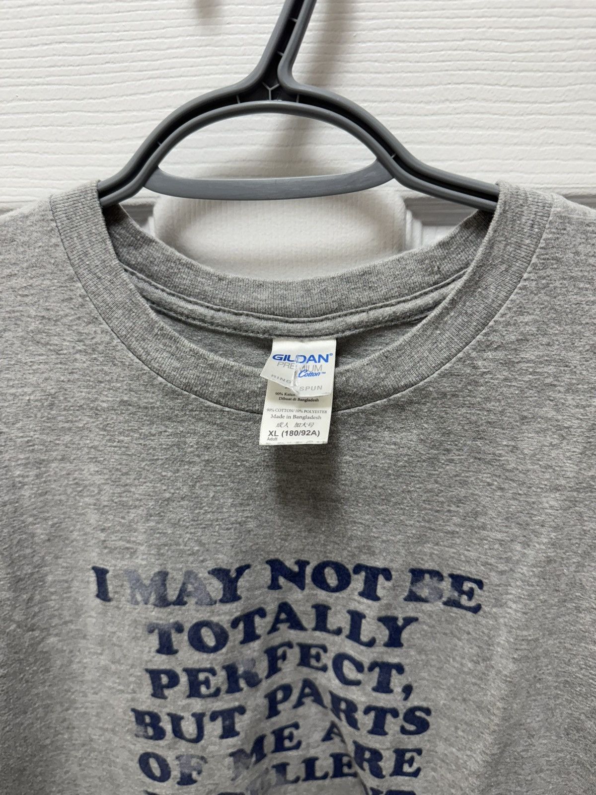Gildan Gildan I May Not Be Perfect Quote Shirt Funny Humor Text Size US XL / EU 56 / 4 - 3 Thumbnail