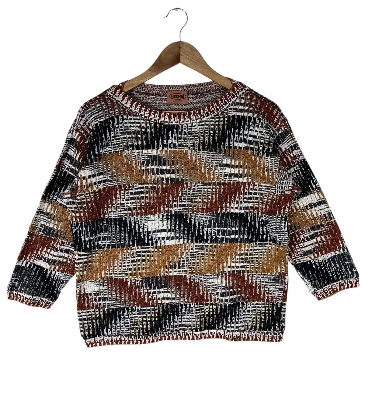 Missoni Vintage Italian Designer Luxury Missoni Knitwear Jumper Size L / US 10 / IT 46 - 2 Thumbnail