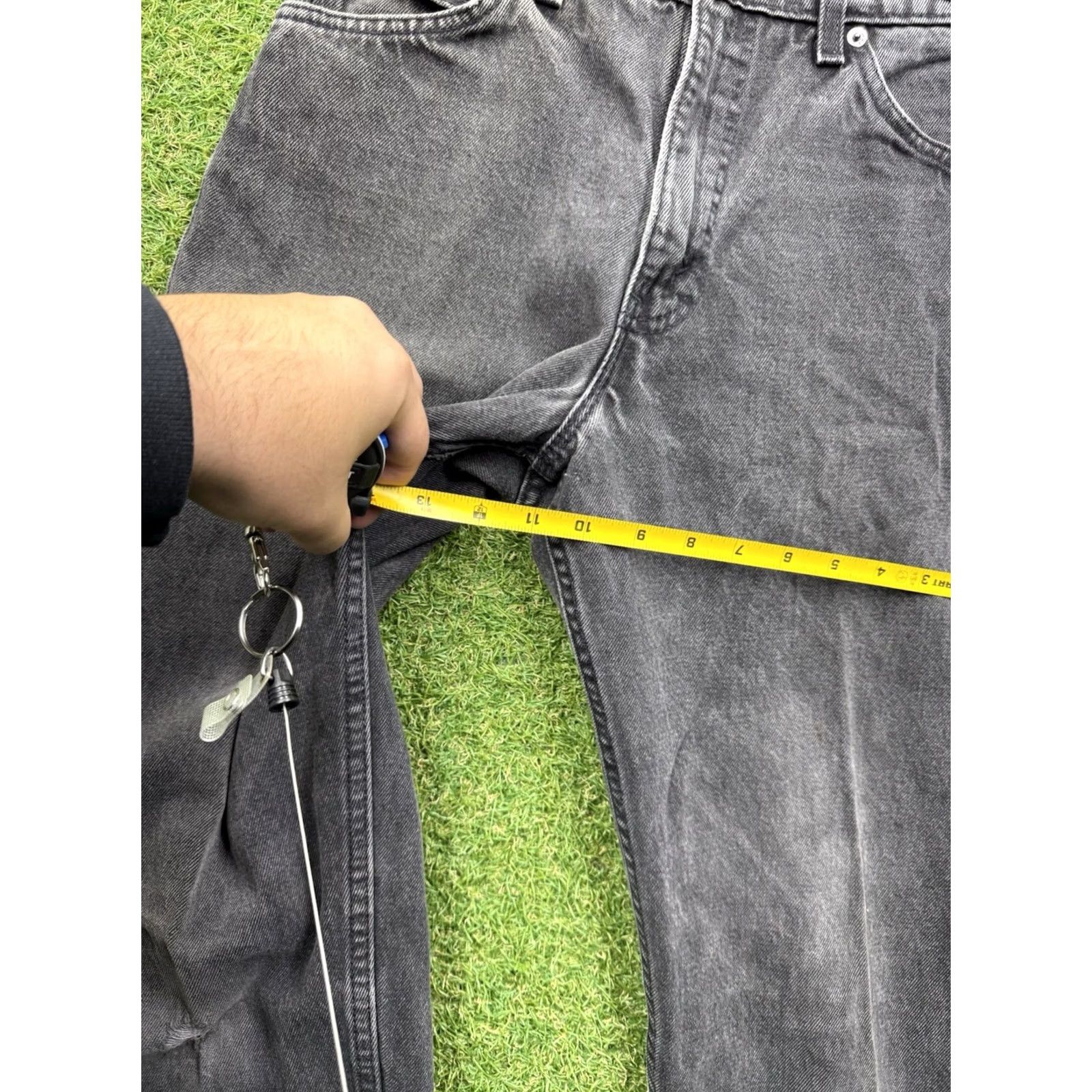 Levi's Levi's 550 Jeans Denim Black 30x32 Slim Fit Vintage 90s Grunge Logo Mens Jeans Size US 30 / EU 46 - 5 Thumbnail