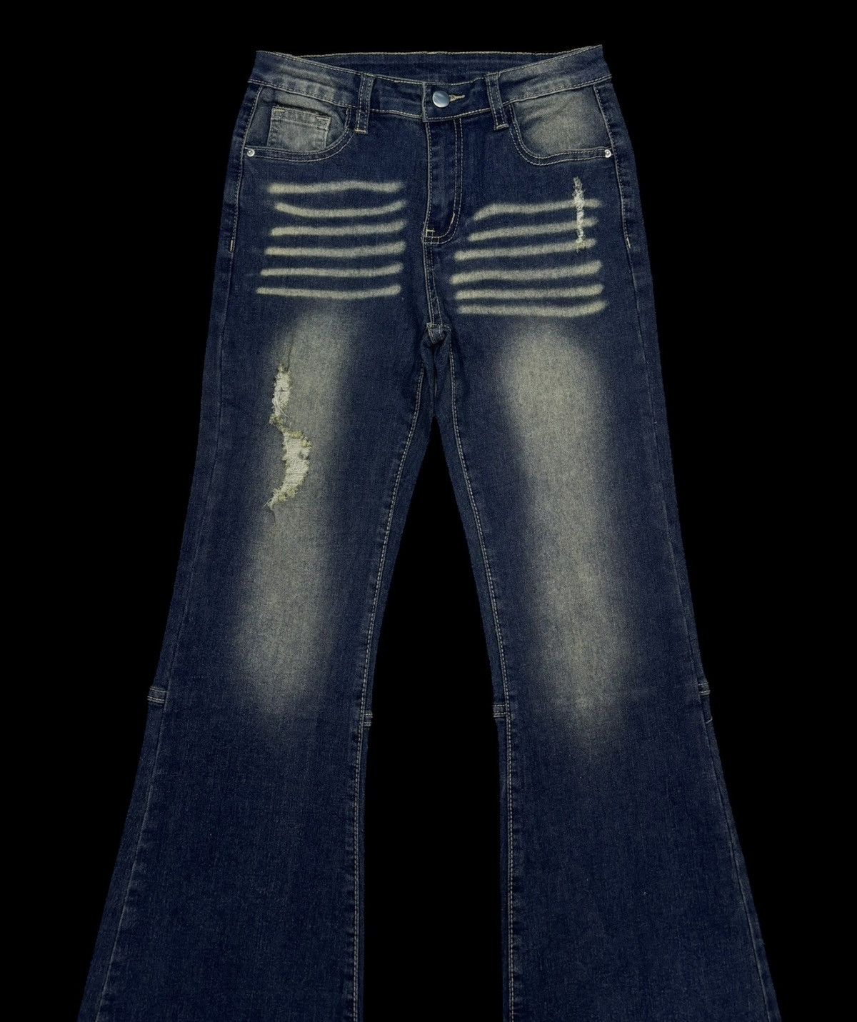 If Six Was Nine × Japanese Brand 💥Flare💥Vintage 90s Style Japanese Denim Jeans Size US 26 / EU 42 - 7 Thumbnail