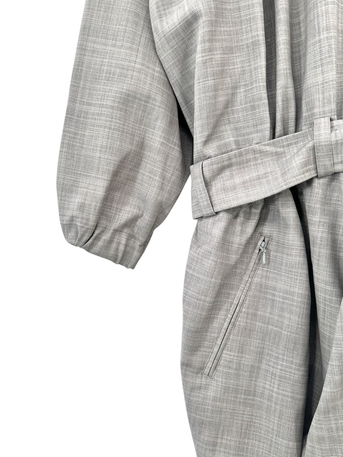 Issey Miyake SS18 Runway Gray Wool Long Sleeve Loose Fit Jumpsuit Size US 30 / EU 46 - 8 Thumbnail