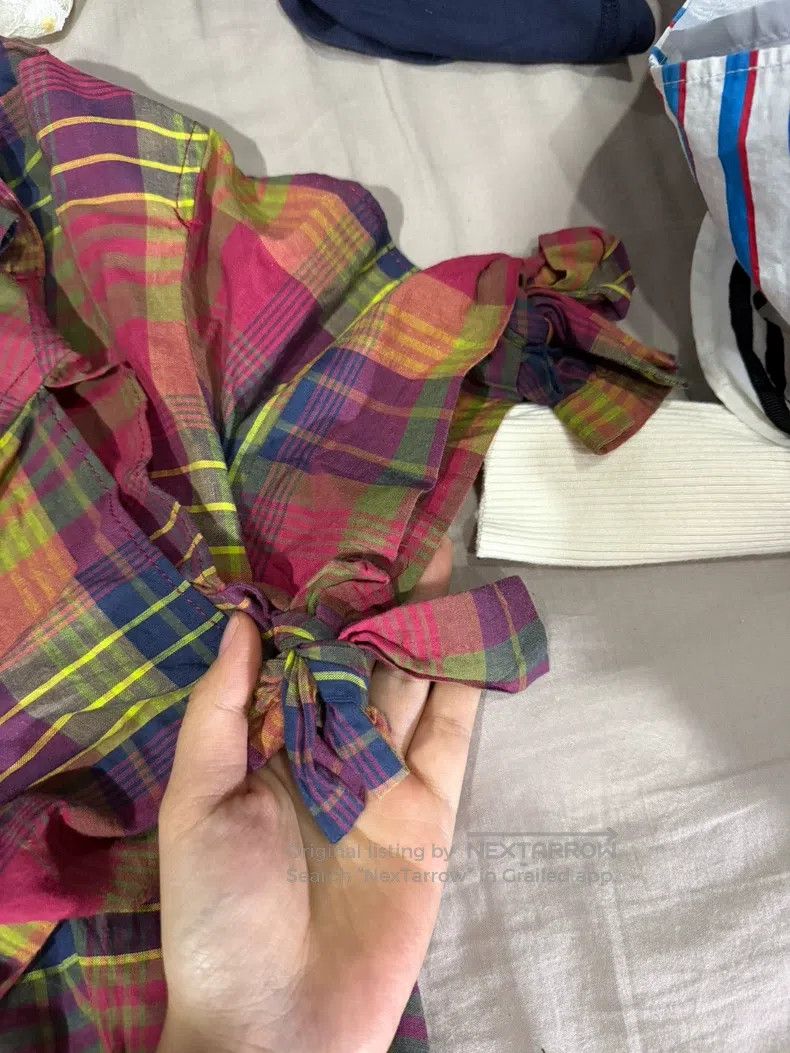 Vivienne Westwood Vivienne Westwood Shoulder Tie Plaid Dress Size L / US 10 / IT 46 - 3 Thumbnail