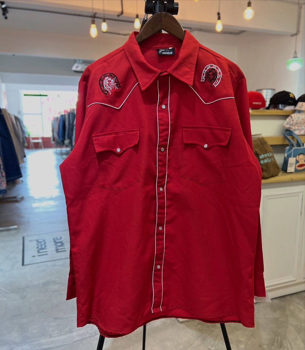 Vintage Vintage Michelin Western Cowboy Shirt - XXL (P27) Size US XXL / EU 58 / 5 - 9 Thumbnail
