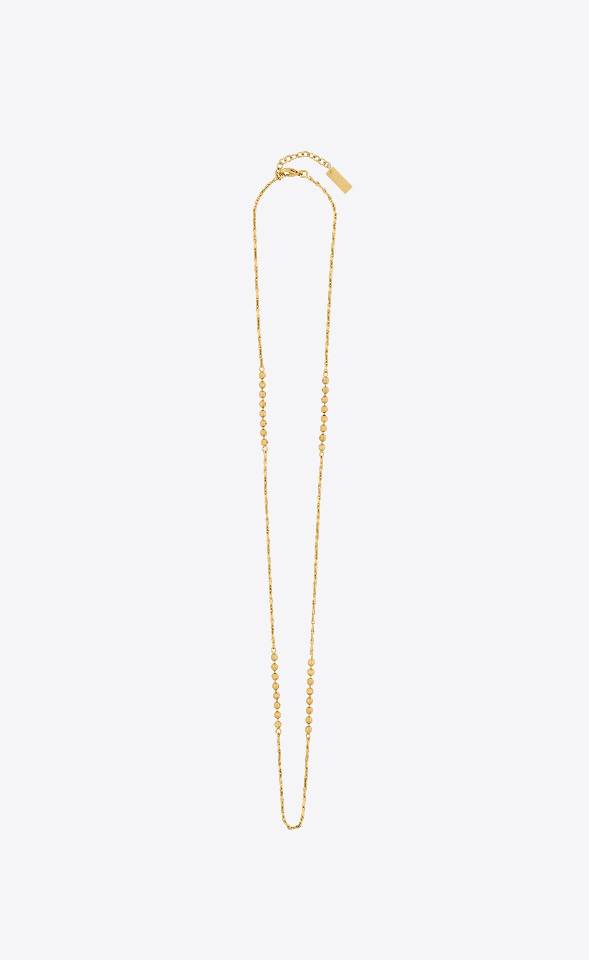 Saint Laurent Paris o1la1rc1a0525 Size: OS / 724841 Ball Wheat Chain Necklace Size ONE SIZE - 1 Preview