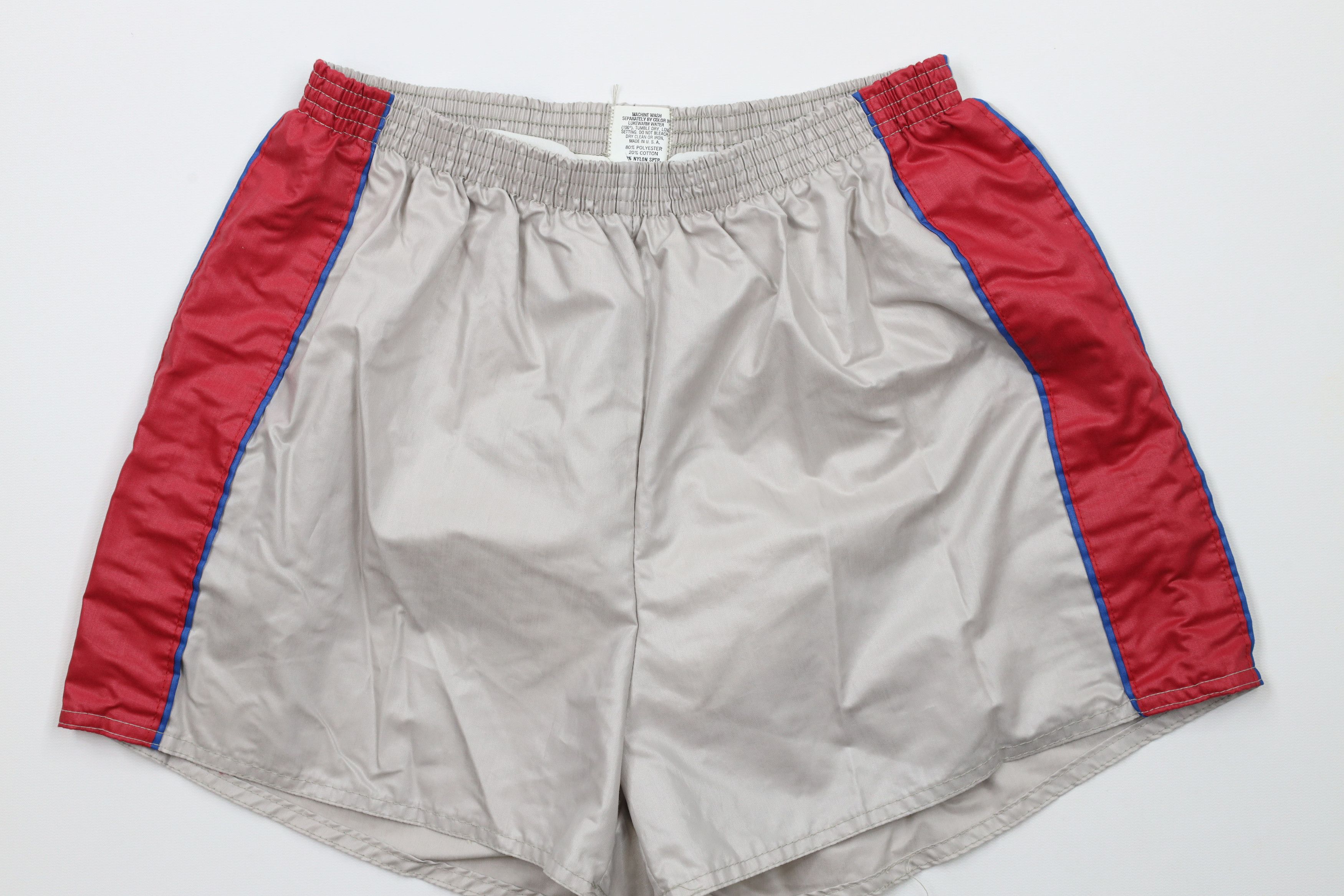 Vintage Vintage 70s Streetwear Block Lined Running Short Shorts USA Size US 32 / EU 48 - 3 Thumbnail