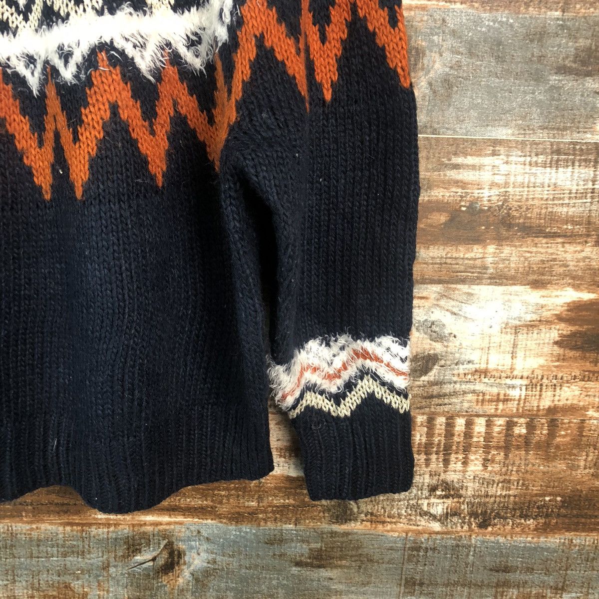Homespun Knitwear Lepsim Dark Blue navajo Knitwear #A2013 Size US S / EU 44-46 / 1 - 8 Thumbnail