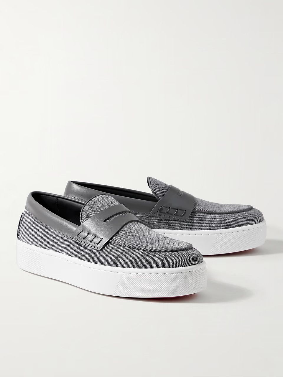 Christian Louboutin o1w1db10725 Loafers in Grey Size US 8 / EU 41 - 1 Thumbnail
