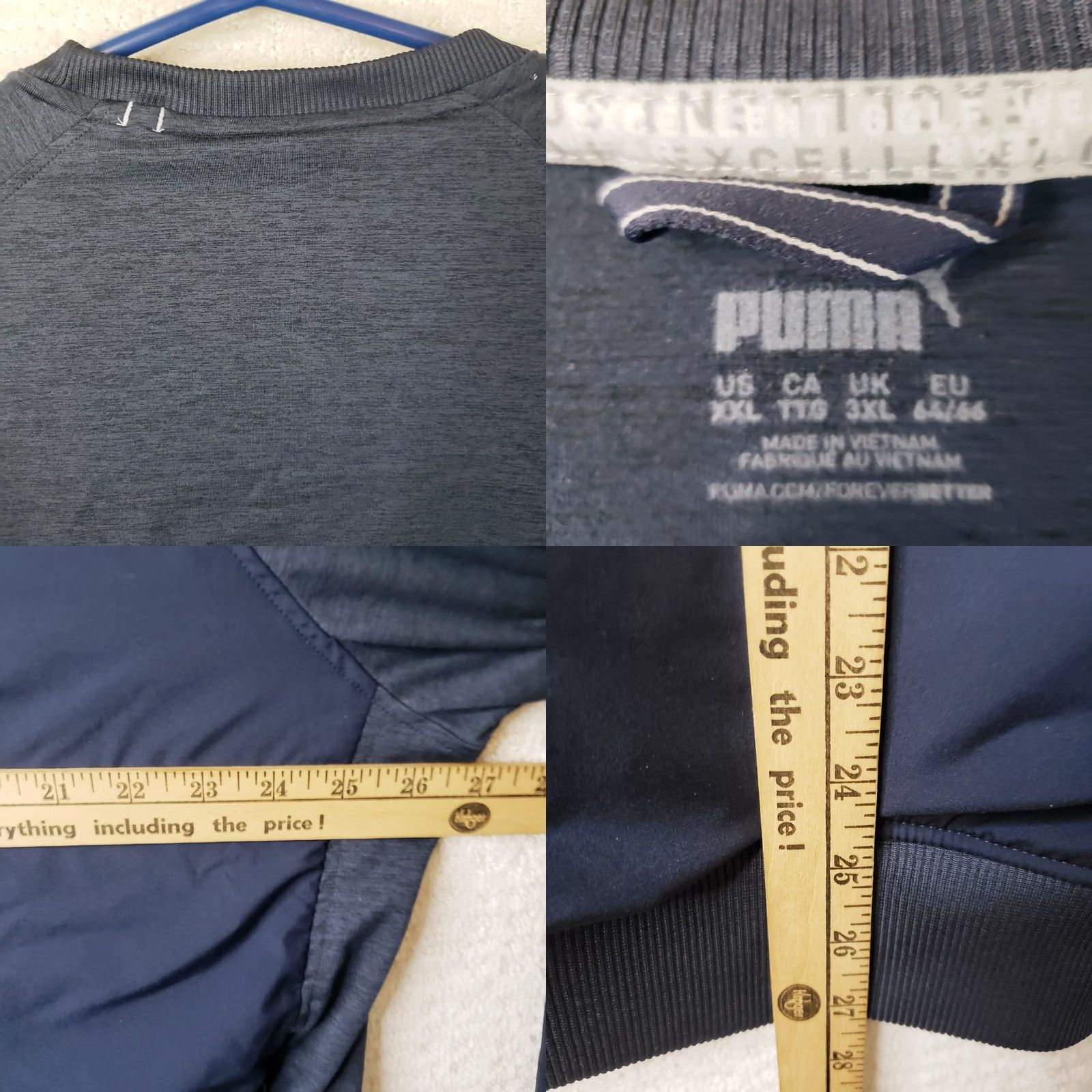 Puma PUMA Golf Pullover Jacket Mens 2XL Navy Blue Long Sleeve Performance Activewear Size US XL / EU 56 / 4 - 10 Thumbnail
