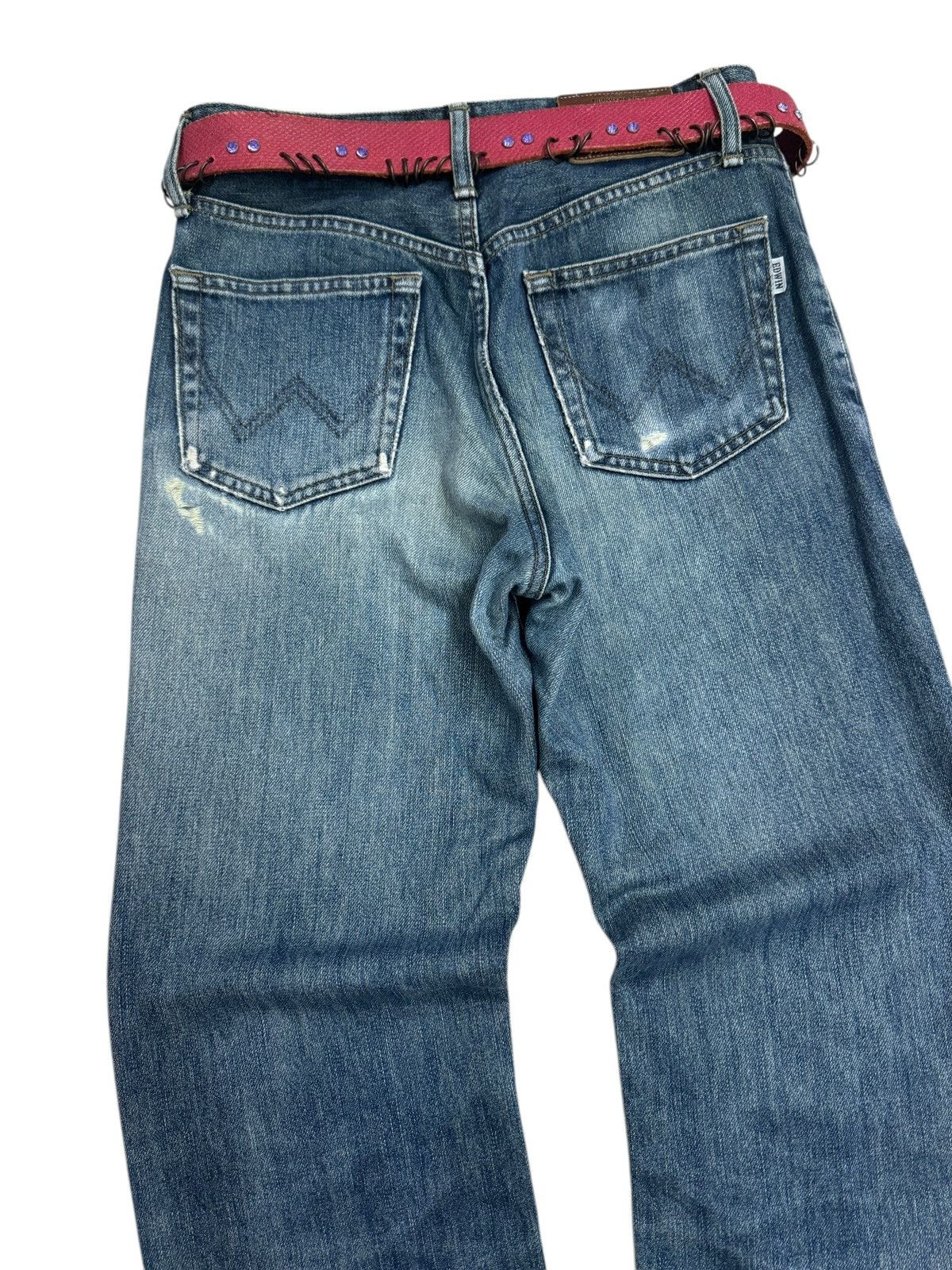 Edwin × Vintage EDWIN 403 DISTRESSED DESIGN DENIM JEANS Size US 28 / EU 44 - 10 Thumbnail