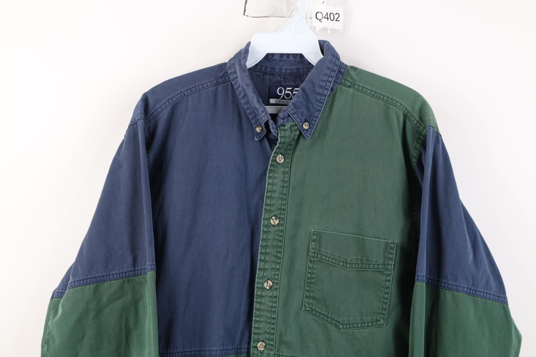 Vintage Vintage 90s Streetwear Block Collared Button Down Shirt Size US S / EU 44-46 / 1 - 2 Thumbnail