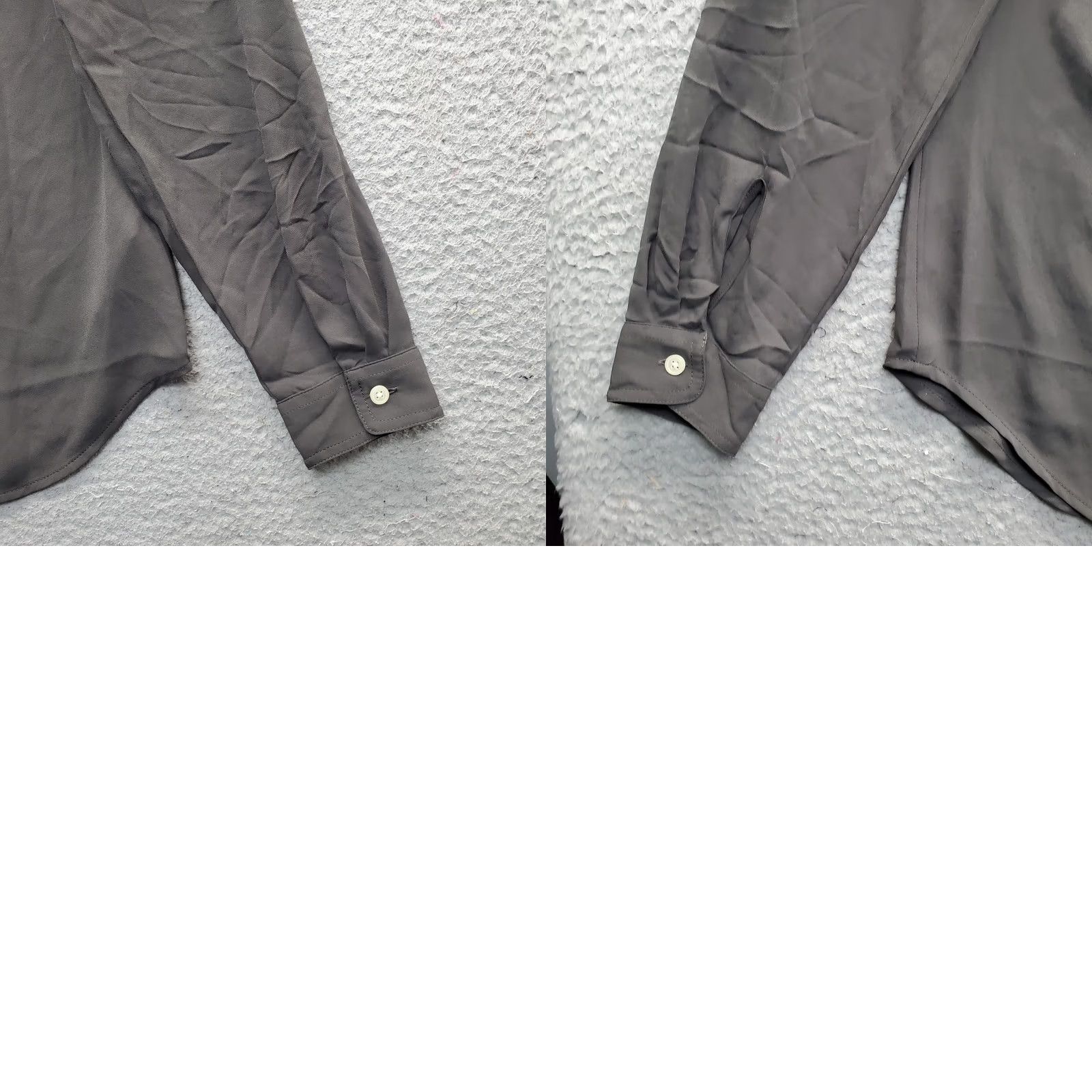 Loft LOFT Shirt Womens S Gray Flap Pocket Roll Tab Sleeve Collared Button Up Size S / US 4 / IT 40 - 8 Thumbnail