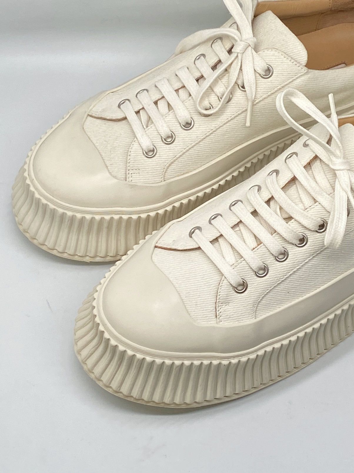 Jil Sander Jil Sander Platform Canvas Low Top Sneaker size 42/us size 9 Size US 9 / EU 42 - 8 Thumbnail