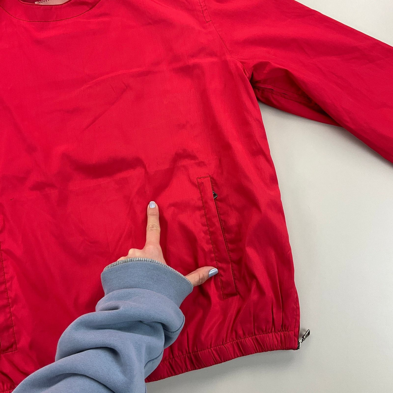 Prada Prada Nylon 00s Sweatshirt - Women Large red designer item Size L / US 10 / IT 46 - 5 Thumbnail