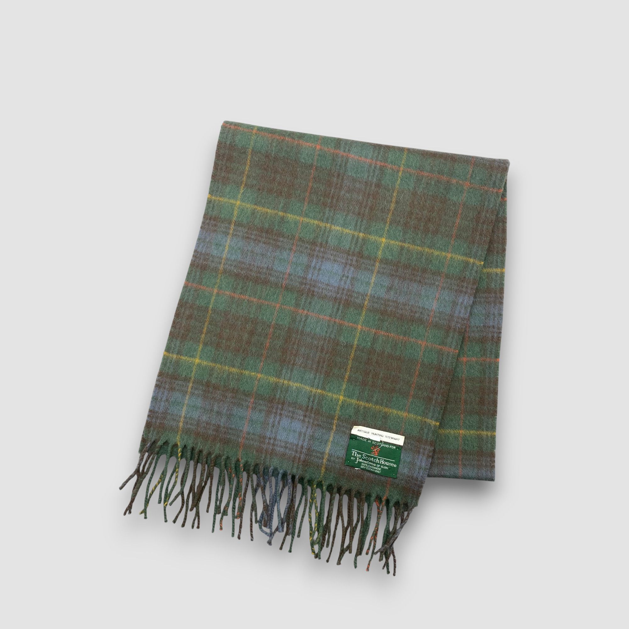 Johnstons Of Elgin Vintage Johnstons of Elgin Scarf Muffler Wool Plaid Scarves Size ONE SIZE - 3 Thumbnail