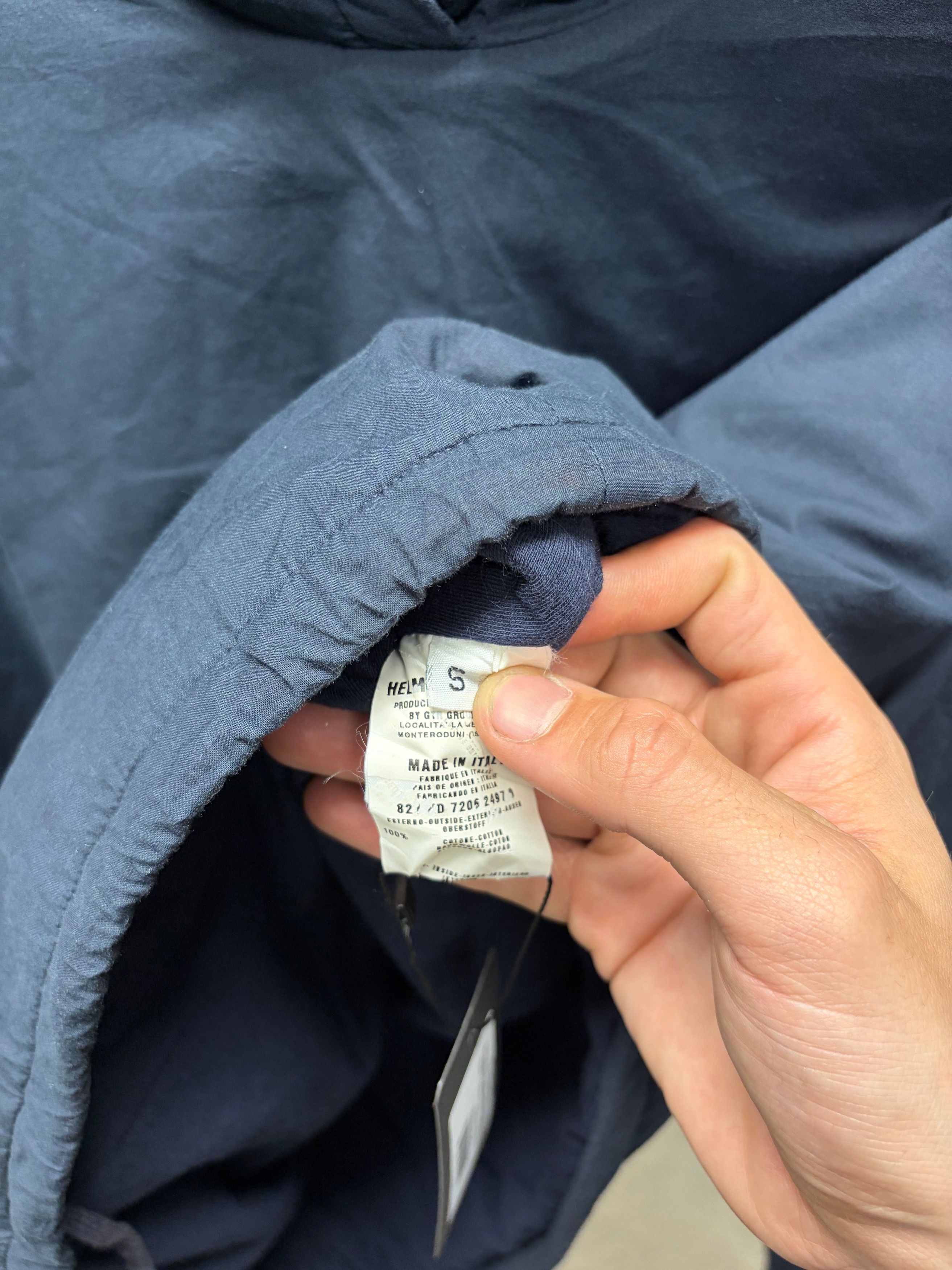 Helmut Lang Vintage AW1996 Helmut Lang ‘Down Filled’ Padded Navy Cotton Hoodie Size US S / EU 44-46 / 1 - 5 Thumbnail